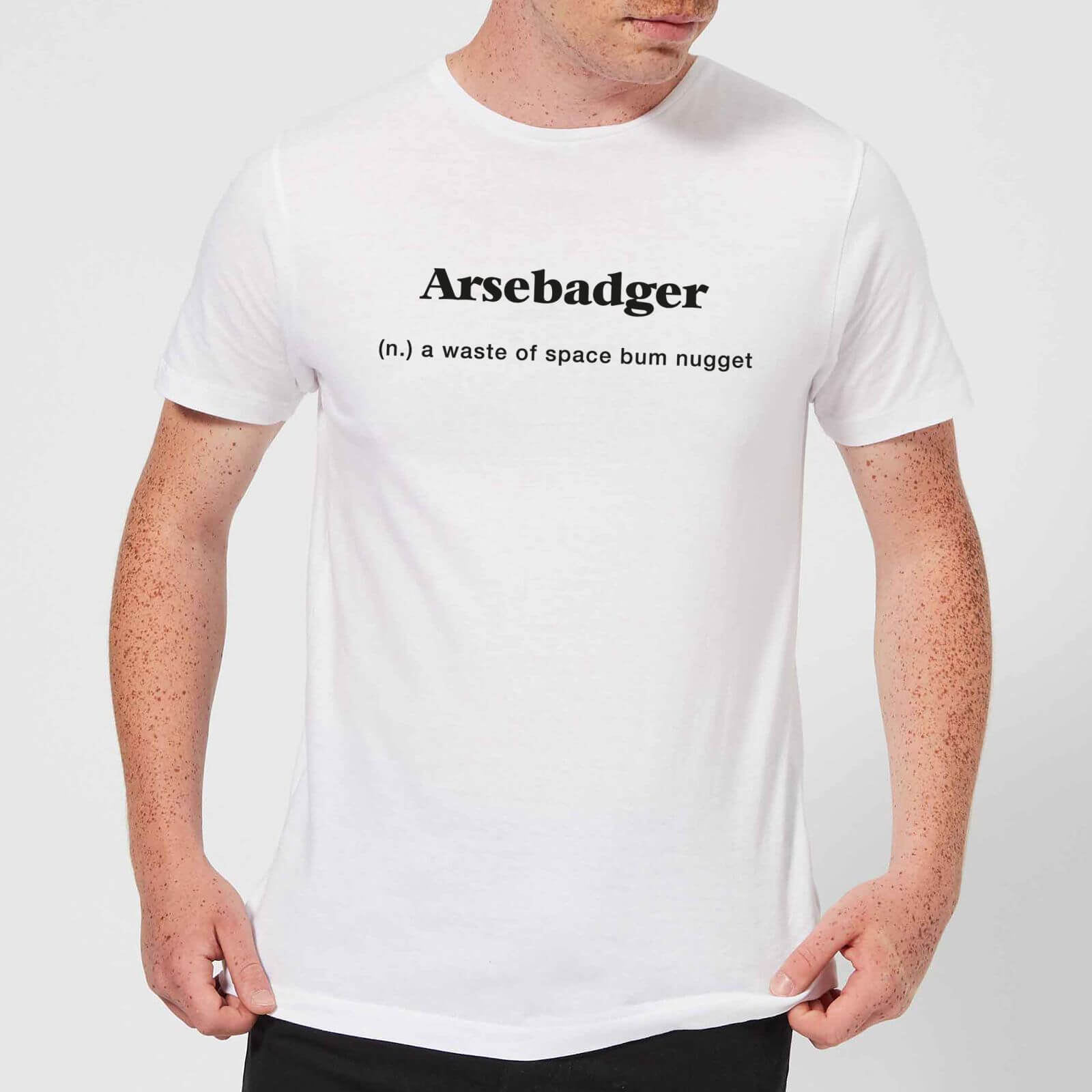 Arsebadger Men's T-Shirt - White - L - White