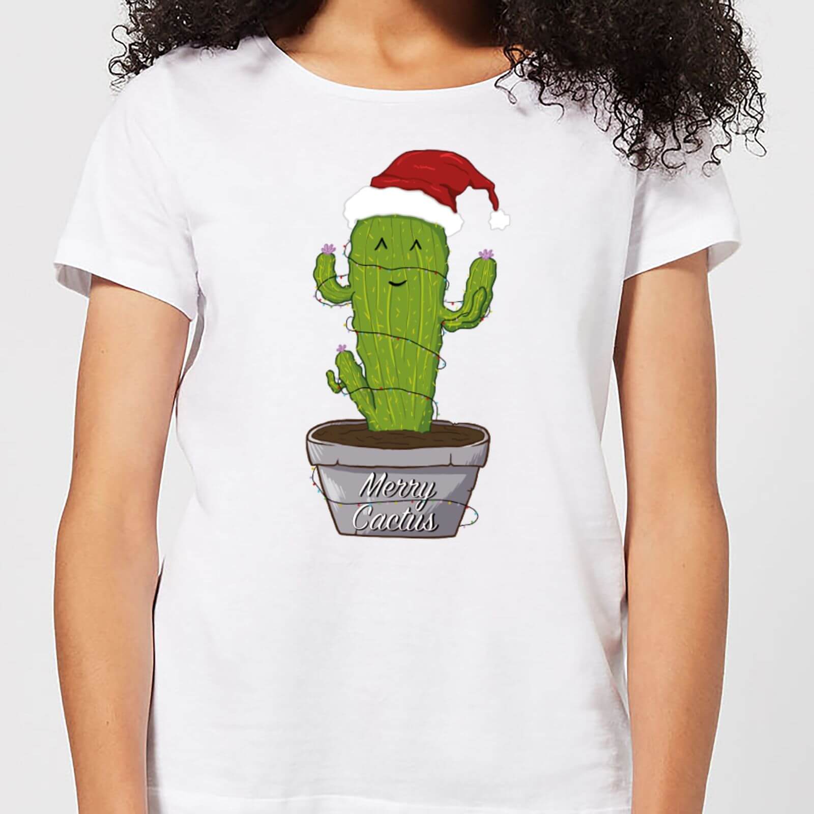 Merry Cactus Women's T-Shirt - White - S - White