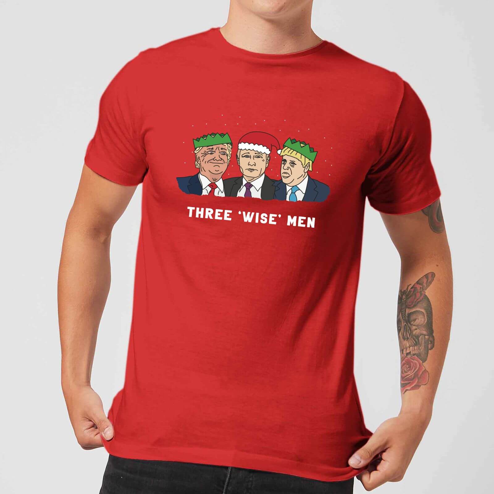 Three 'Wise' Men Men's T-Shirt - Red - S - Red