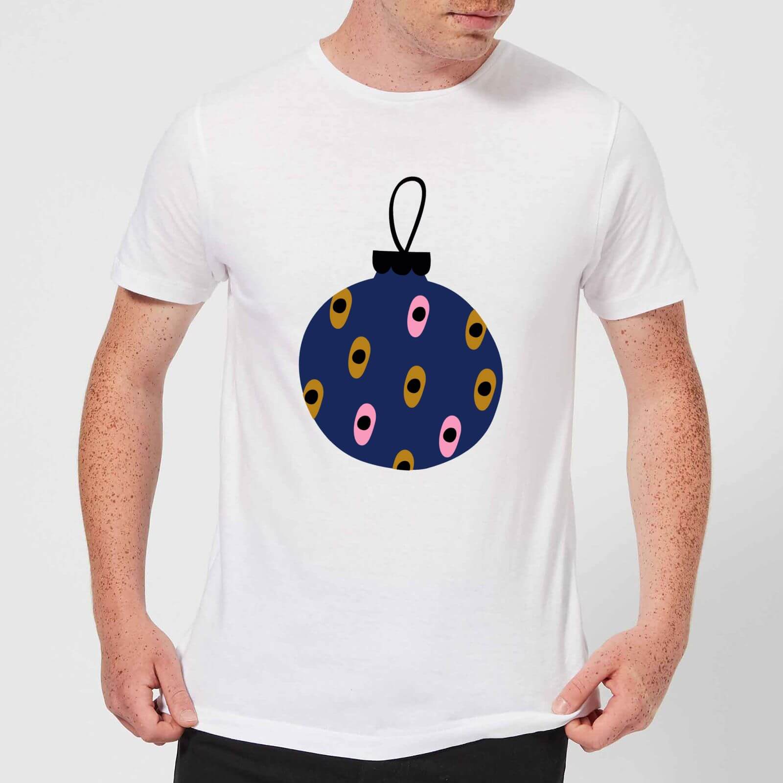 Spotty Bauble Men's T-Shirt - White - M - White