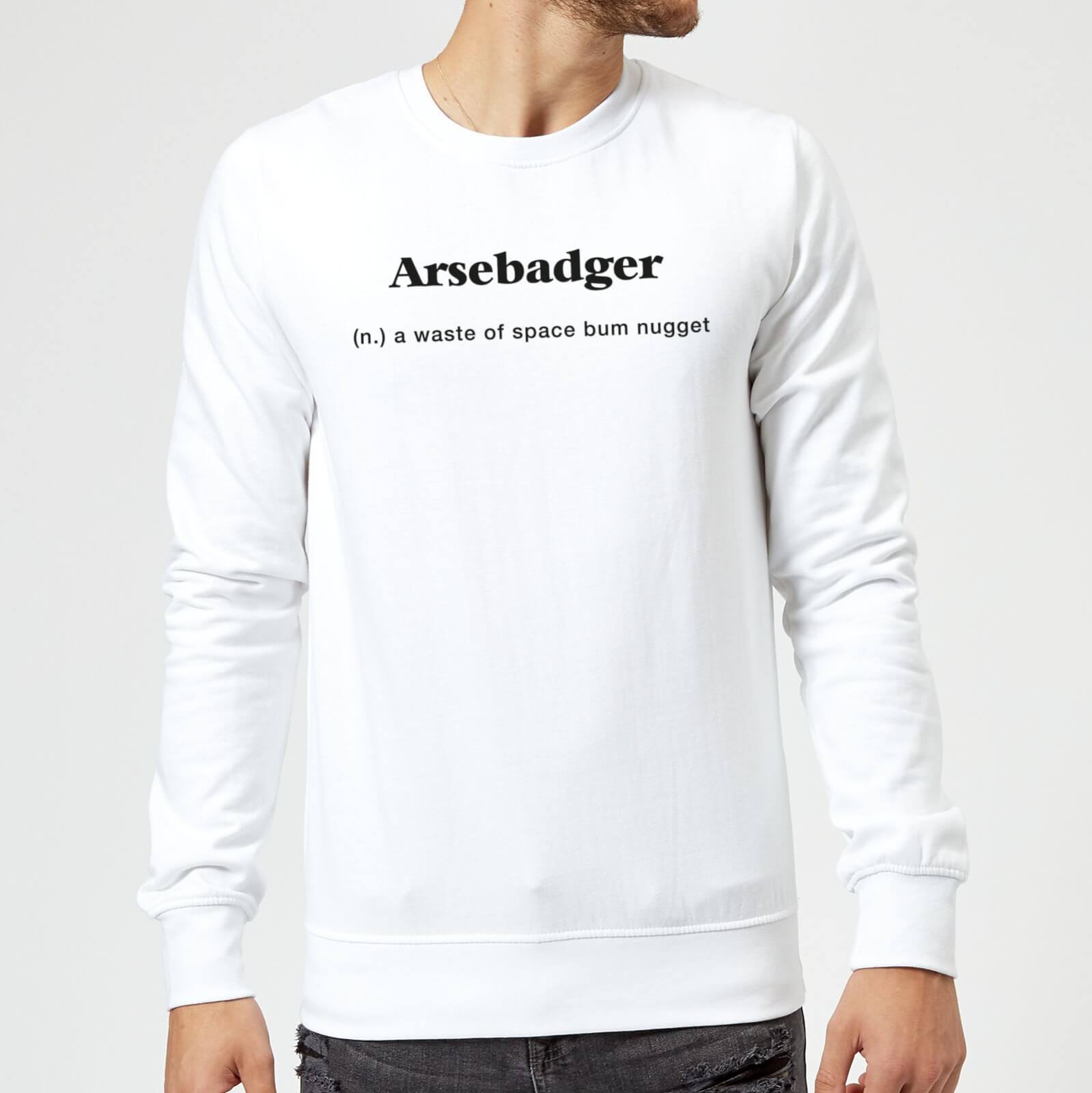 Arsebadger Sweatshirt - White - L - White