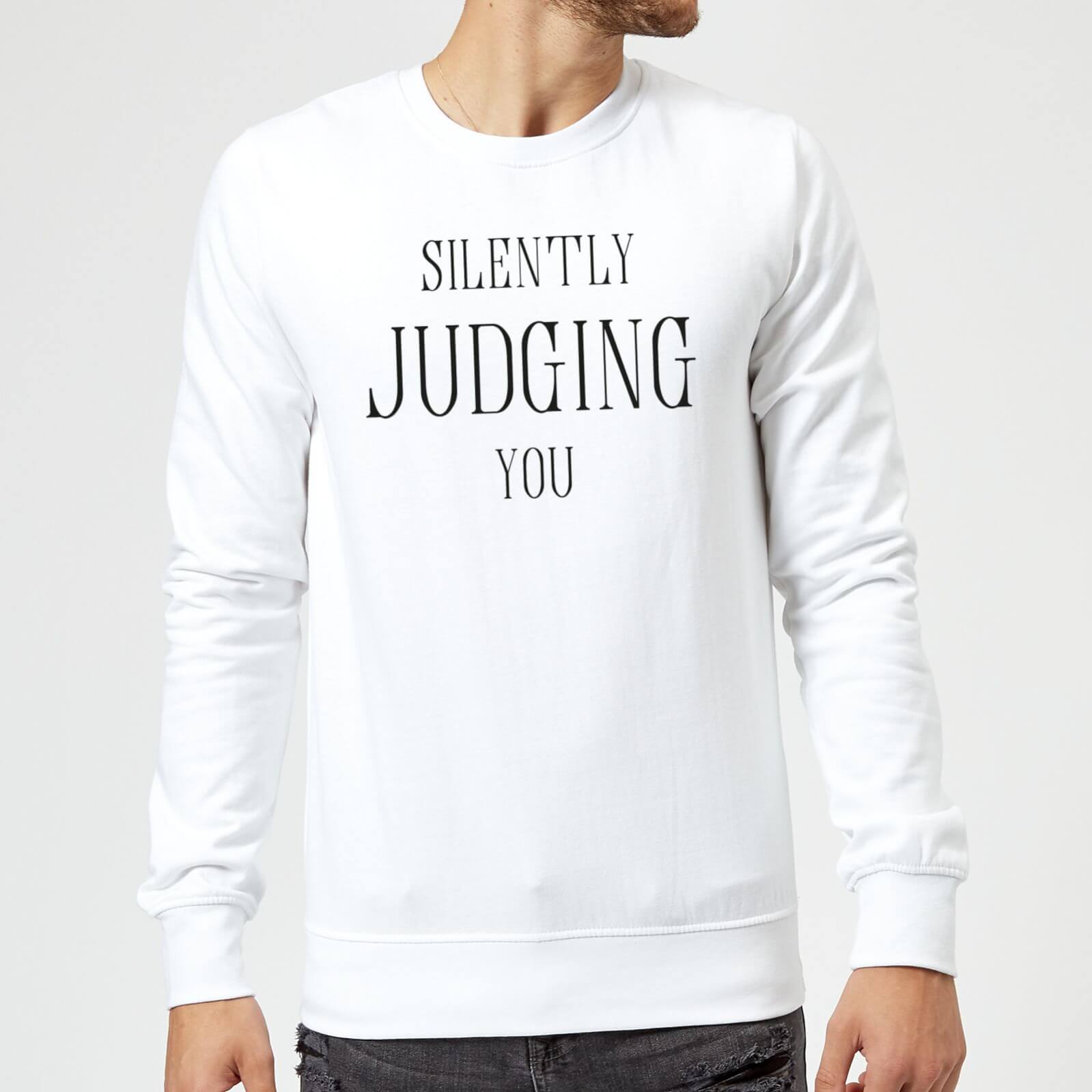 Silently Judging You Sweatshirt - White - S - White