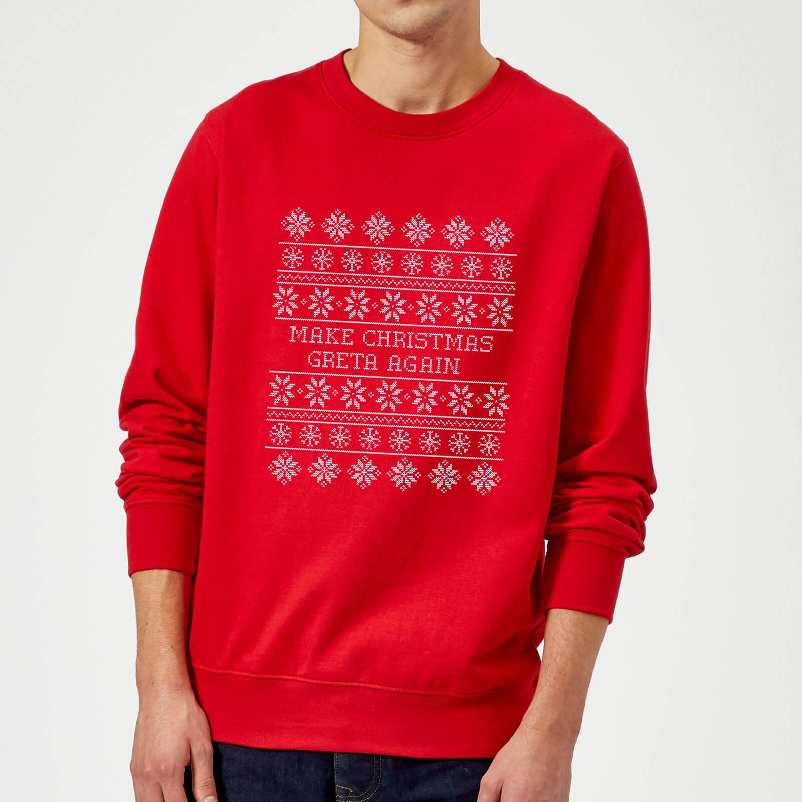 Make Christmas Greta Again Sweatshirt - Red - M