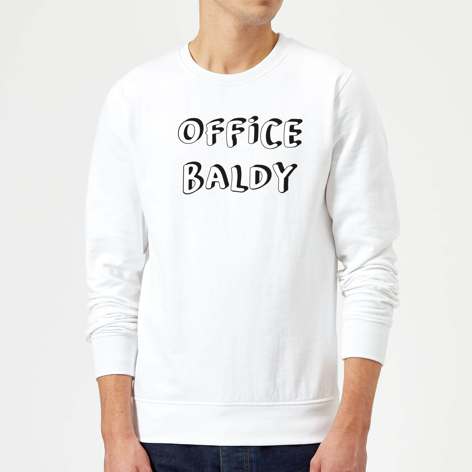 Office Baldy Sweatshirt - White - M - White