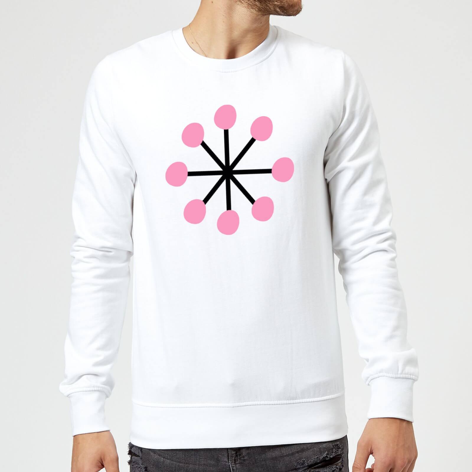 Pink Snowflake Sweatshirt - White - L - White