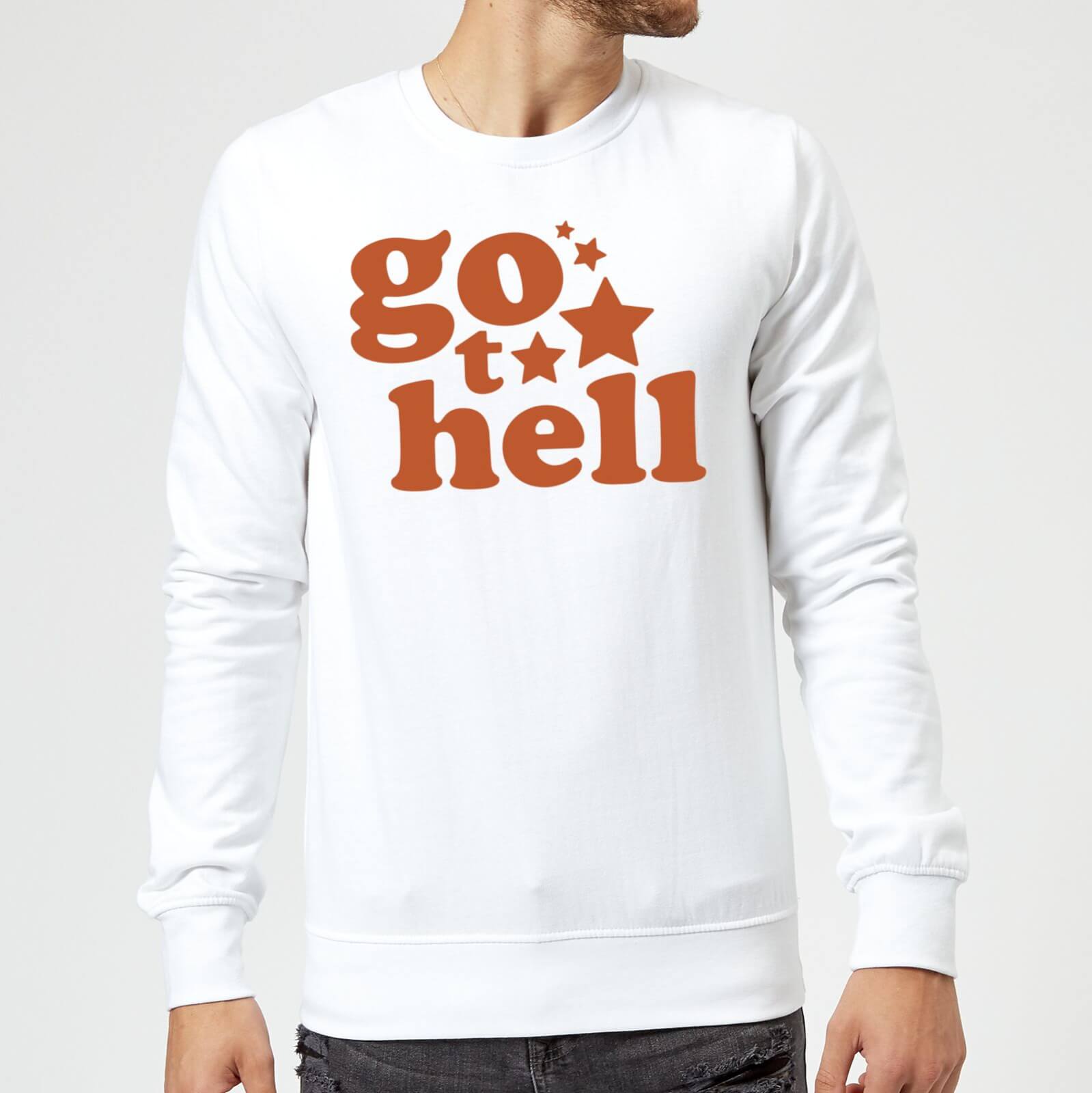 Go To Hell Sweatshirt - White - M - White