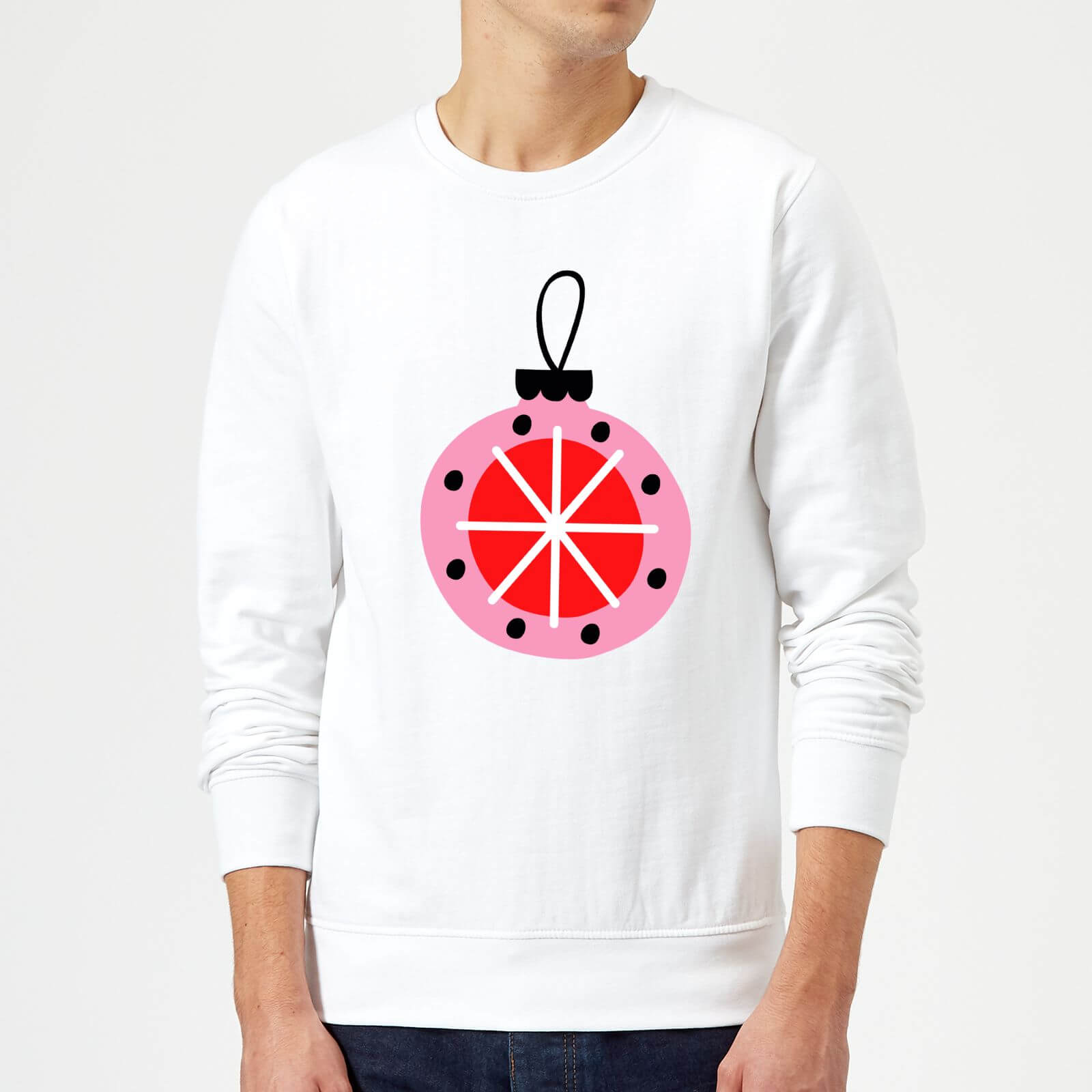 Star Bauble Sweatshirt - White - M - White