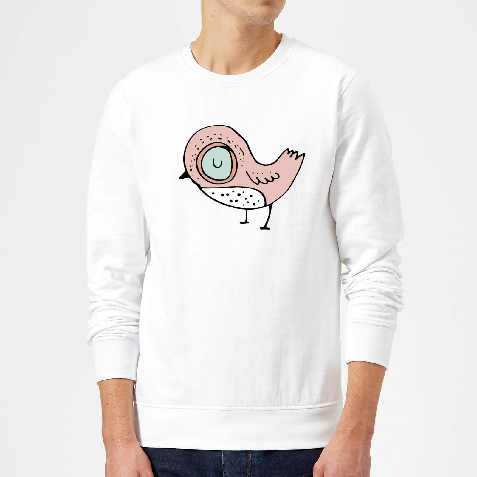 Christmas Bird Sweatshirt - White - S - White