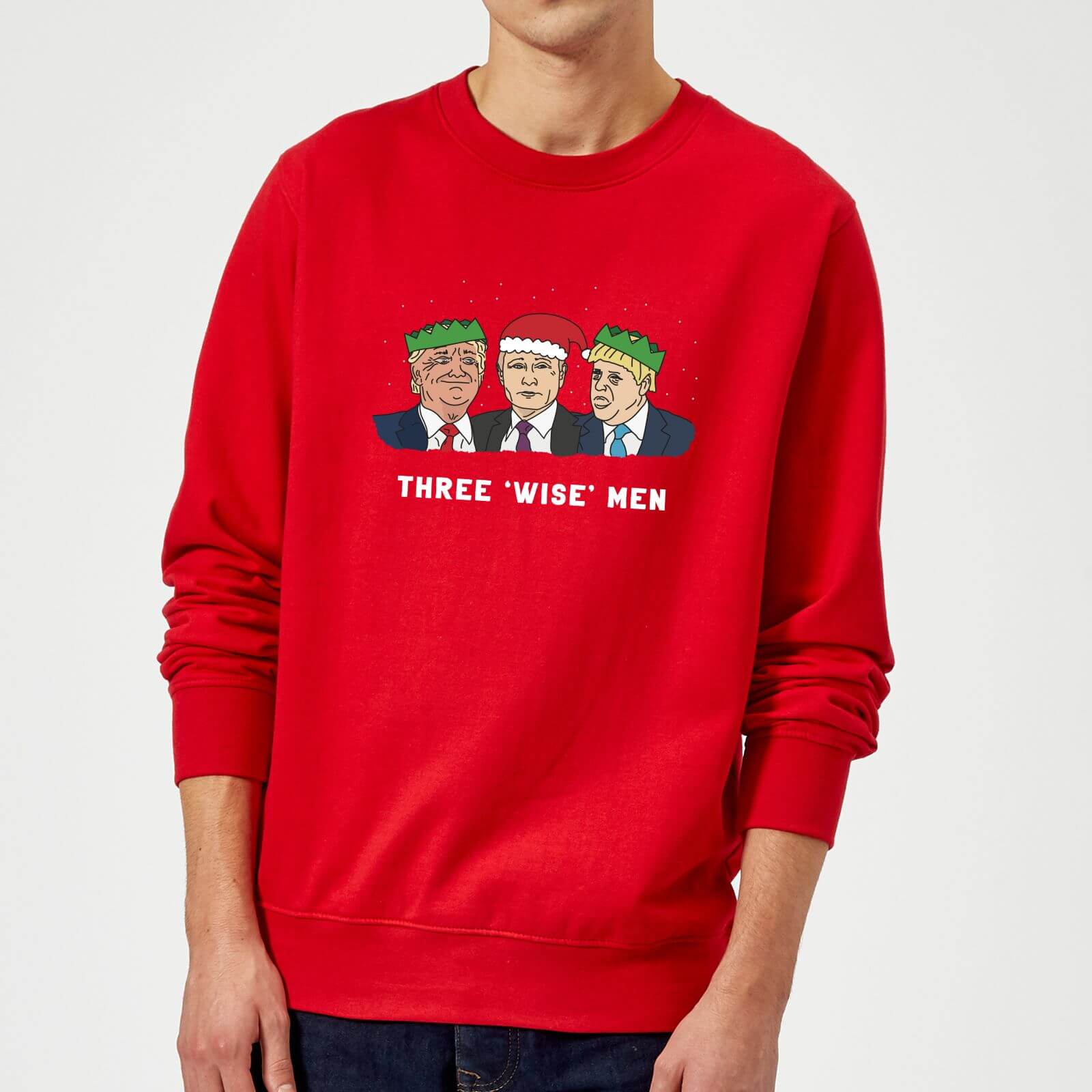 Three 'Wise' Men Sweatshirt - Red - M - Red
