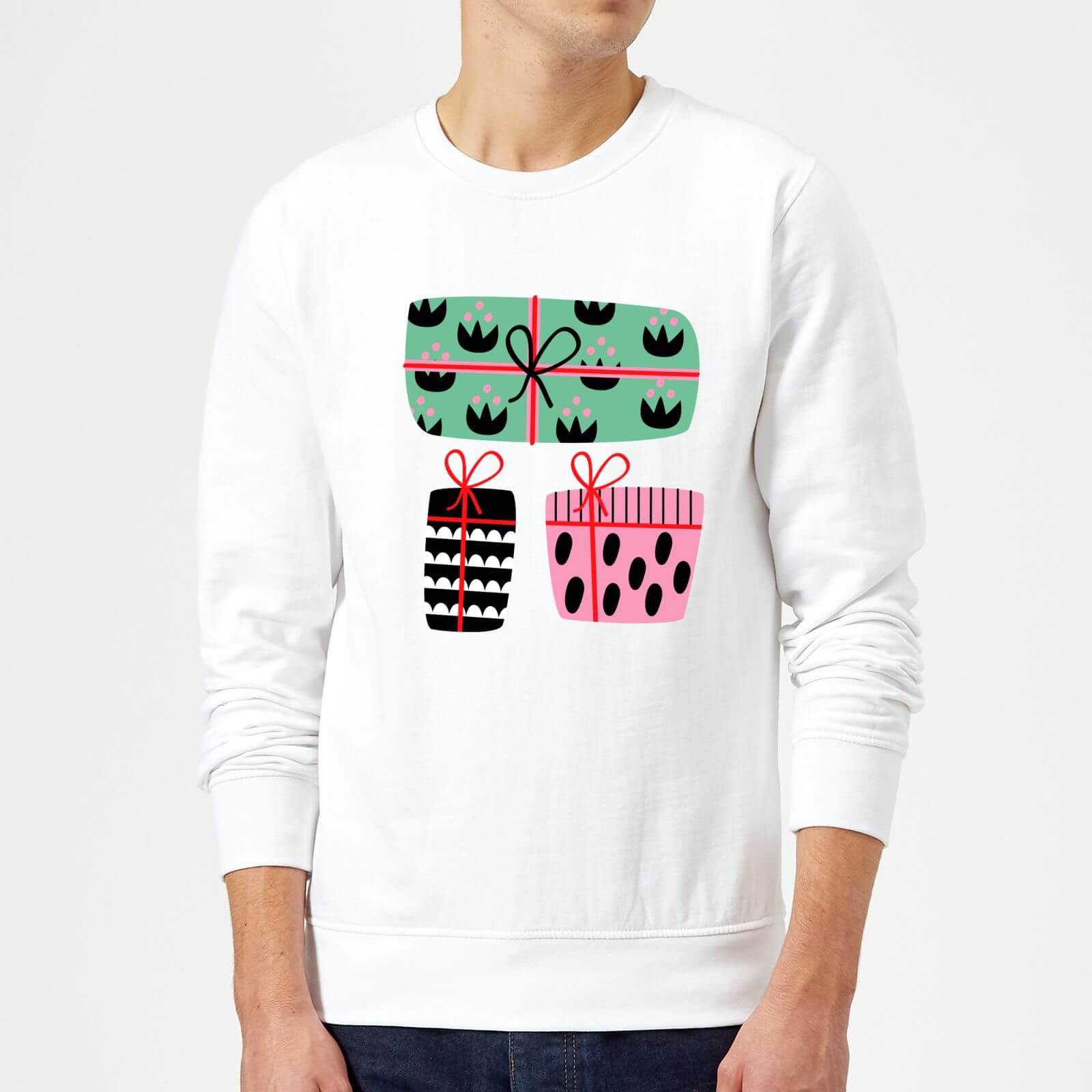 Colourful Presents Sweatshirt - White - S