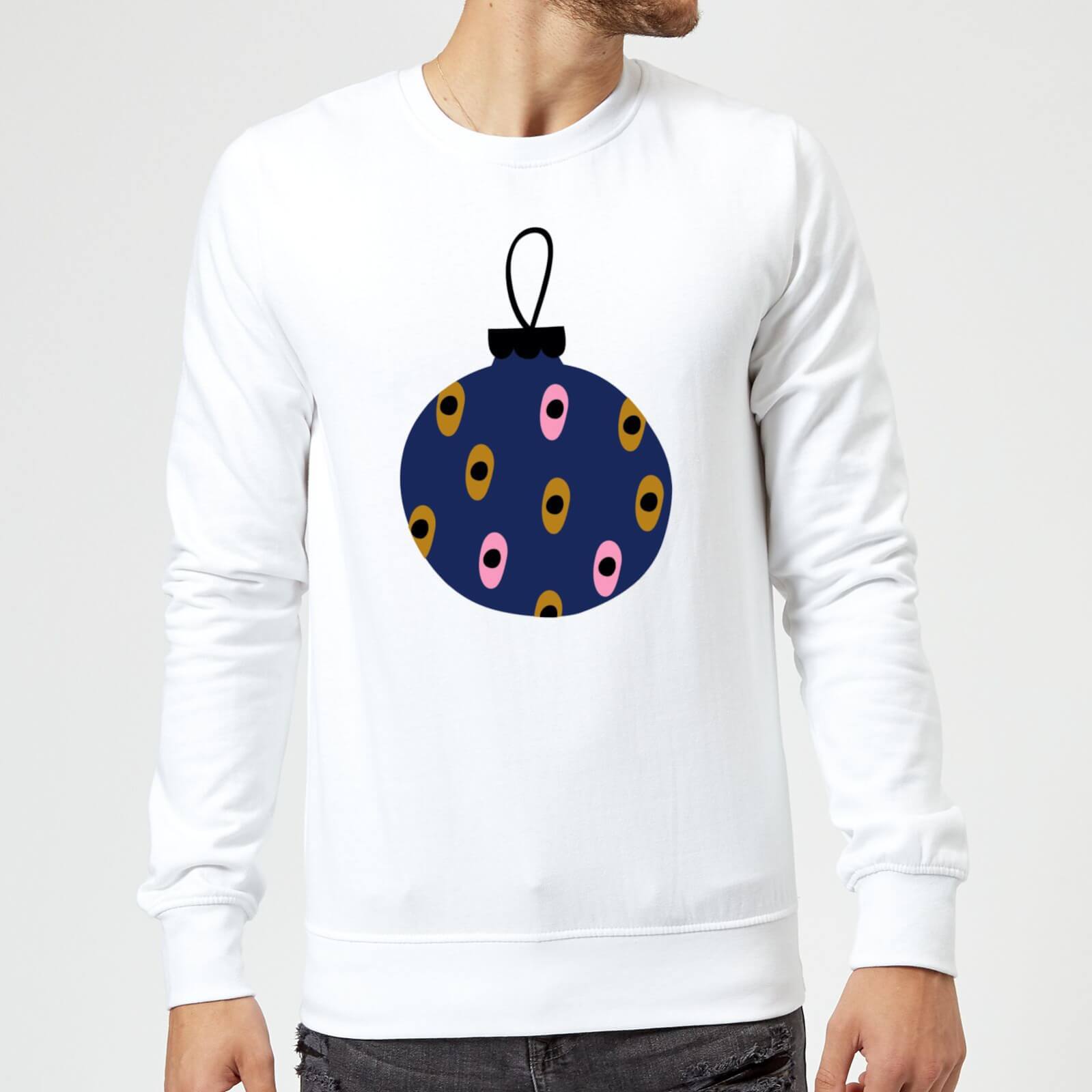 Spotty Bauble Sweatshirt - White - S - White