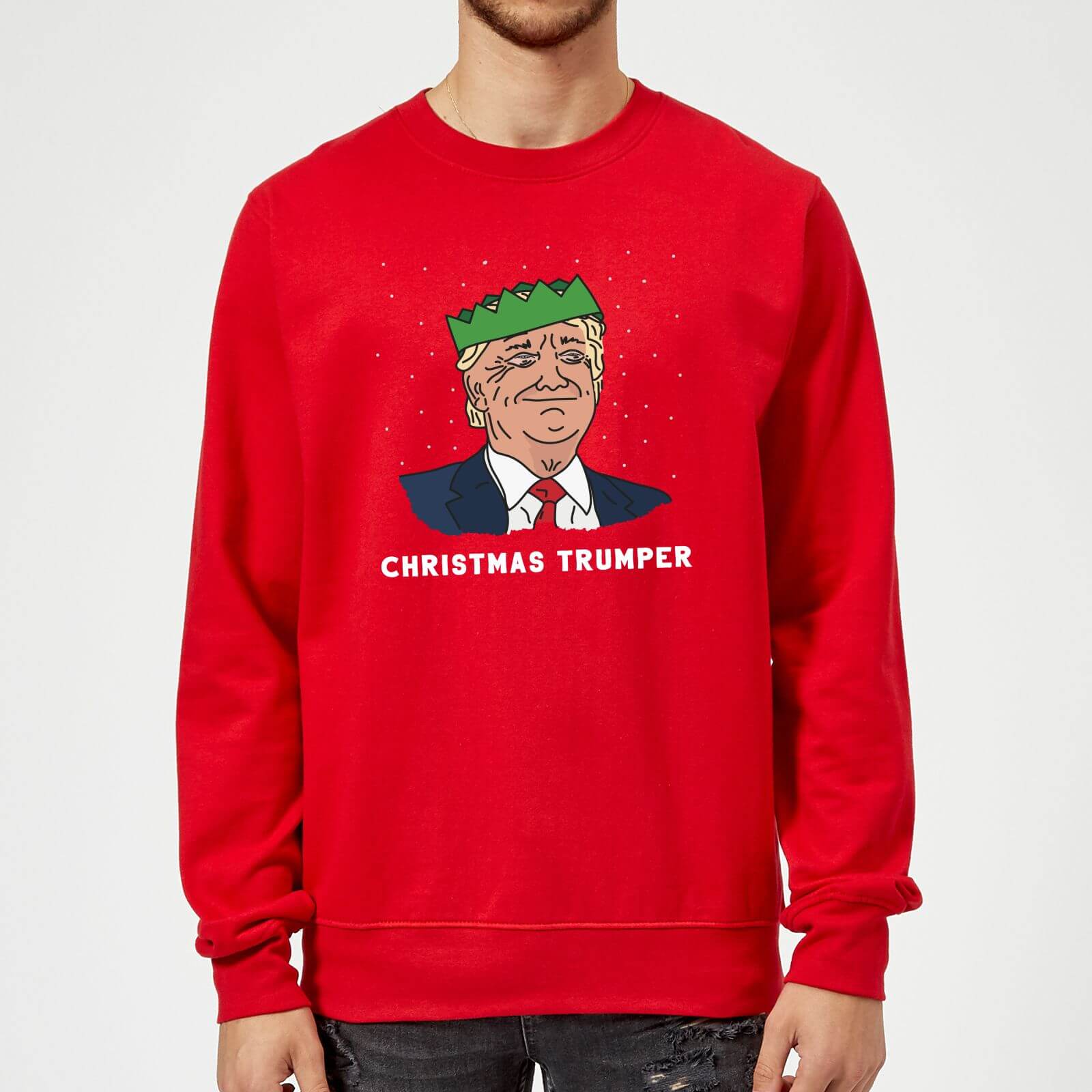 Christmas Trumper Sweatshirt - Red - M - Red