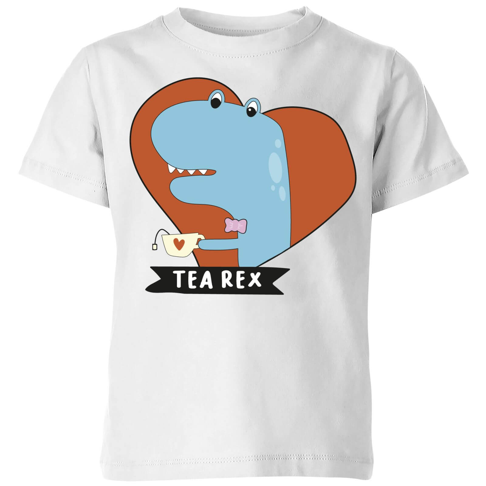 Tea Rex Kids' T-Shirt - White - 3-4 Years - White