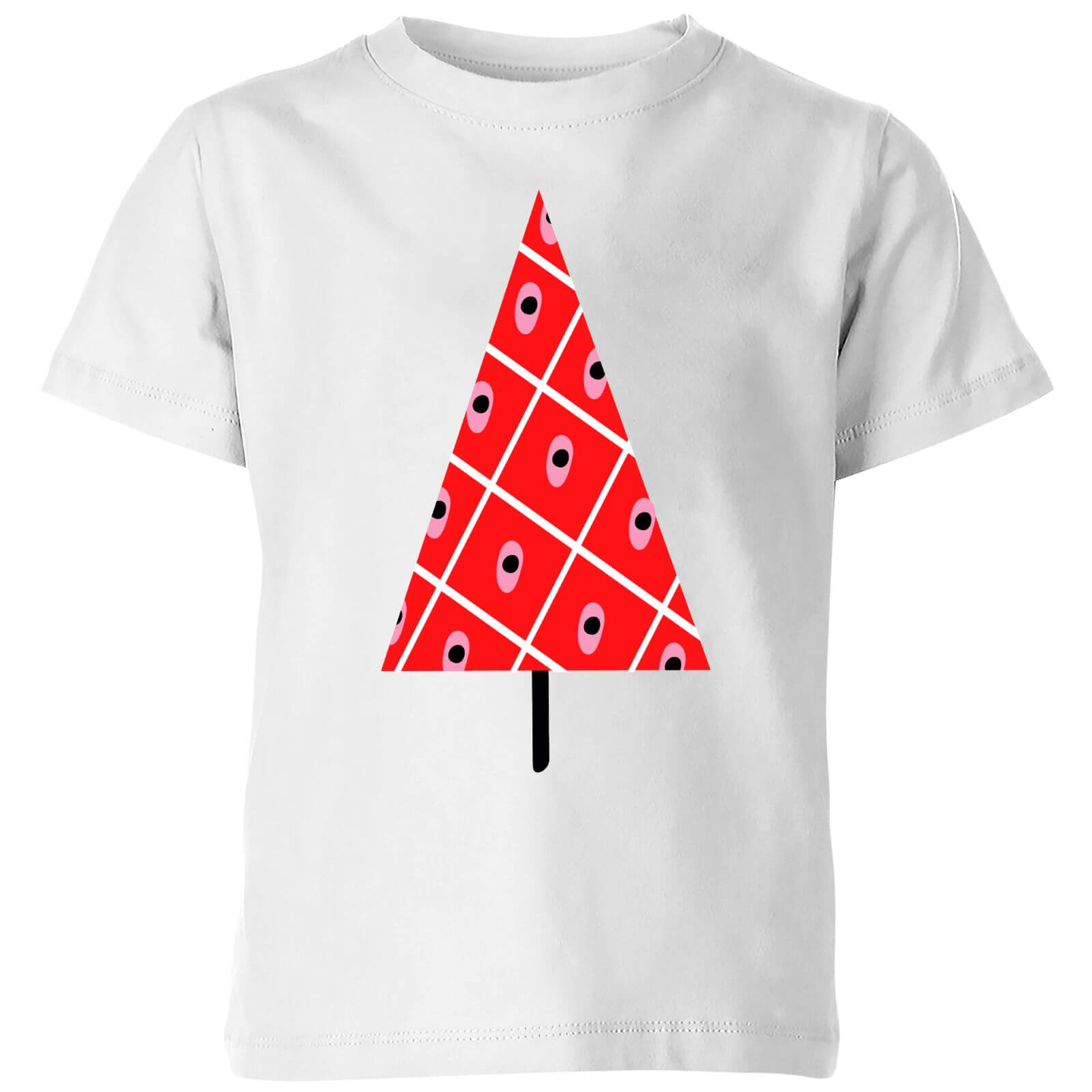Spotty Christmas Tree Kids' T-Shirt - White - 11-12 Years - White