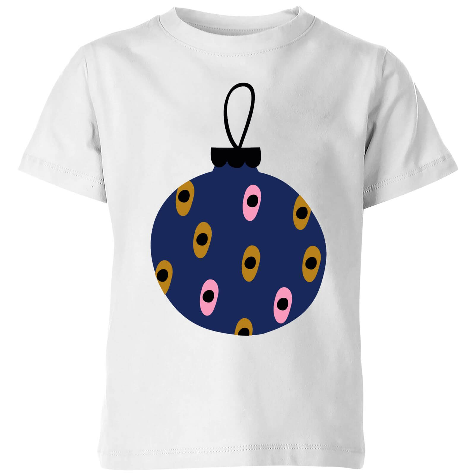 Spotty Bauble Kids' T-Shirt - White - 5-6 Years - White