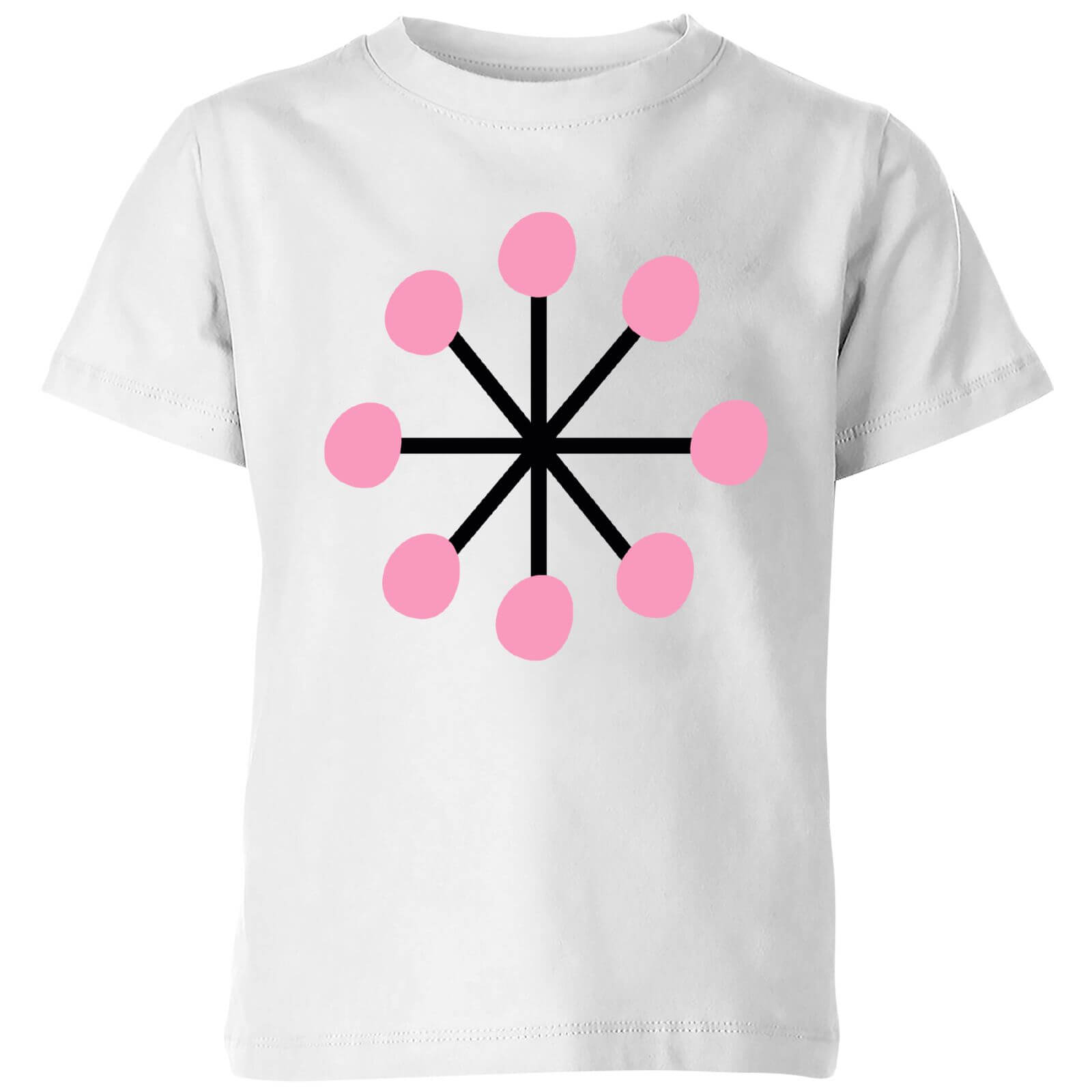 Pink Snowflake Kids' T-Shirt - White - 11-12 Years - White