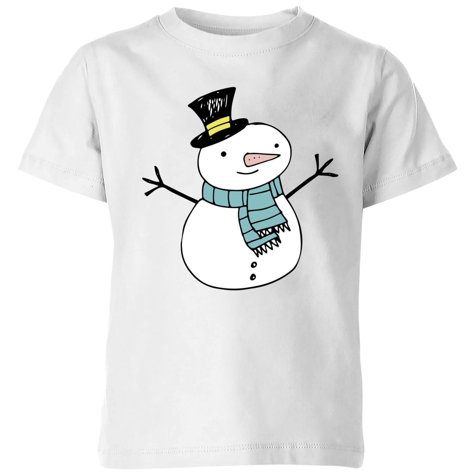 Christmas Snowman Kids' T-Shirt - White - 3-4 Years - White