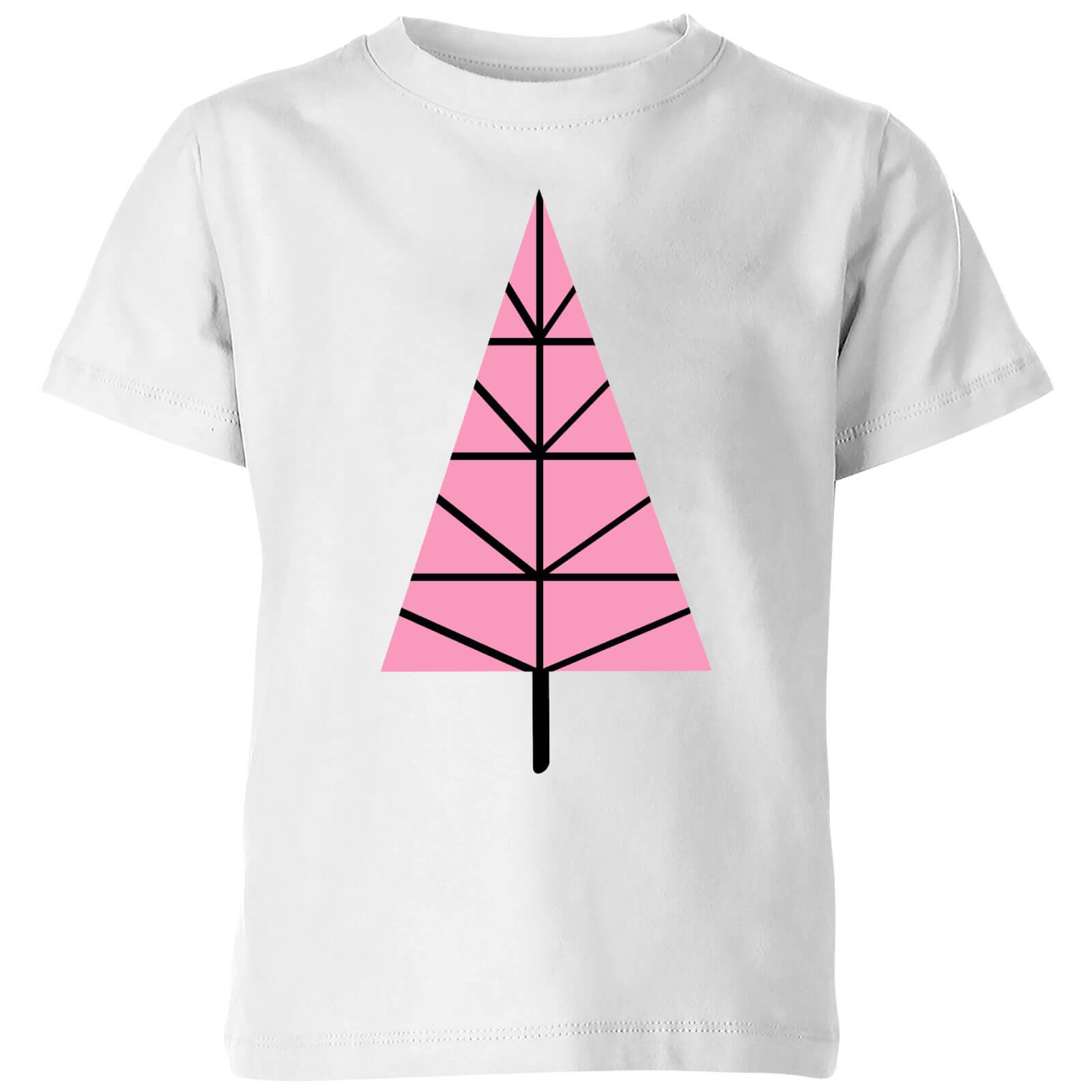 Triangle Christmas Tree Kids' T-Shirt - White - 3-4 Years