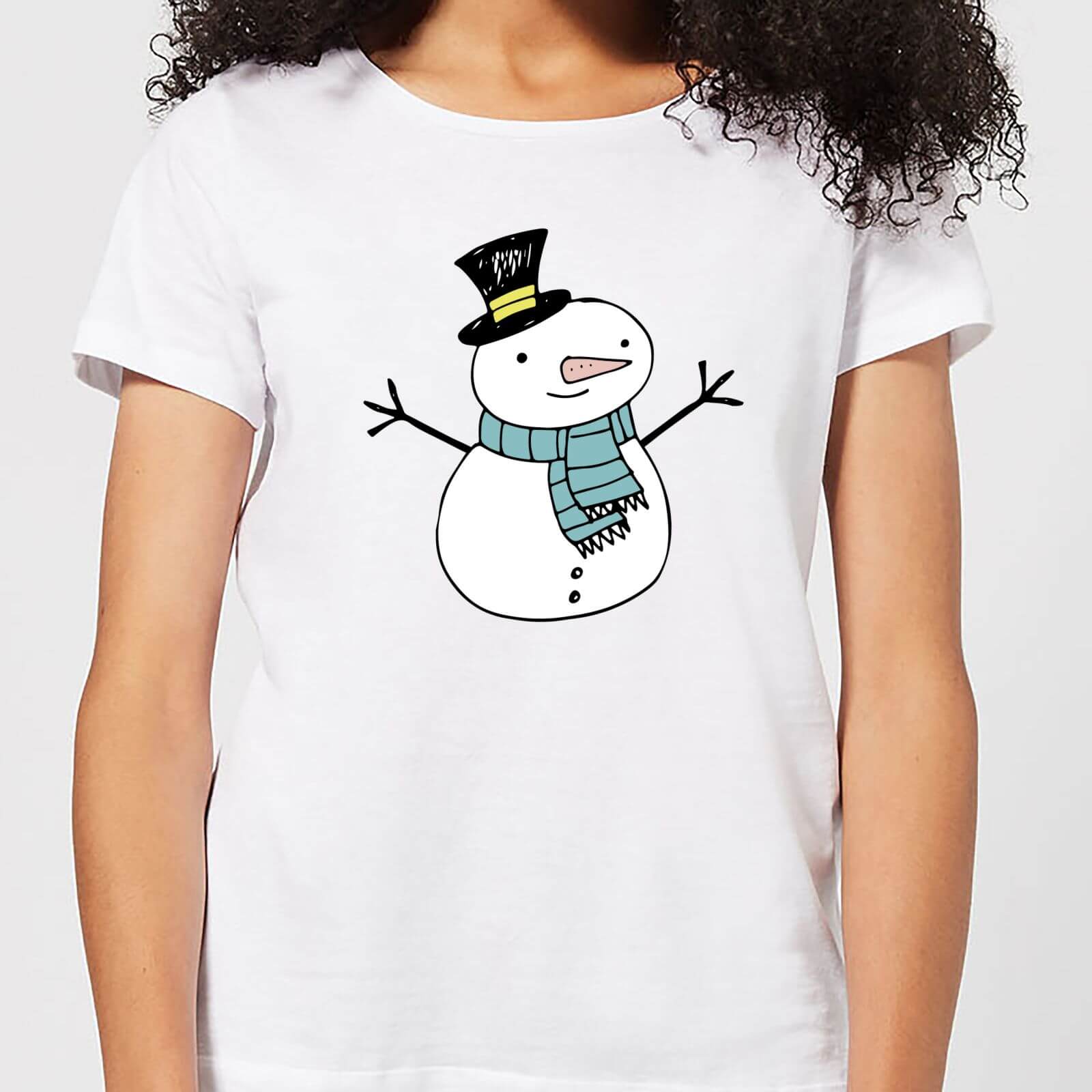 Christmas Snowman Women's T-Shirt - White - S - White