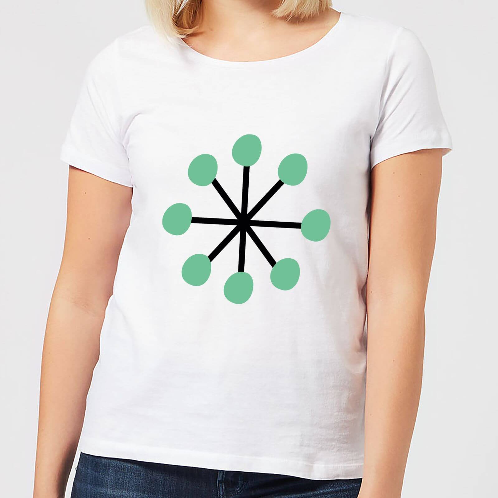 Green Star Women's T-Shirt - White - S - White