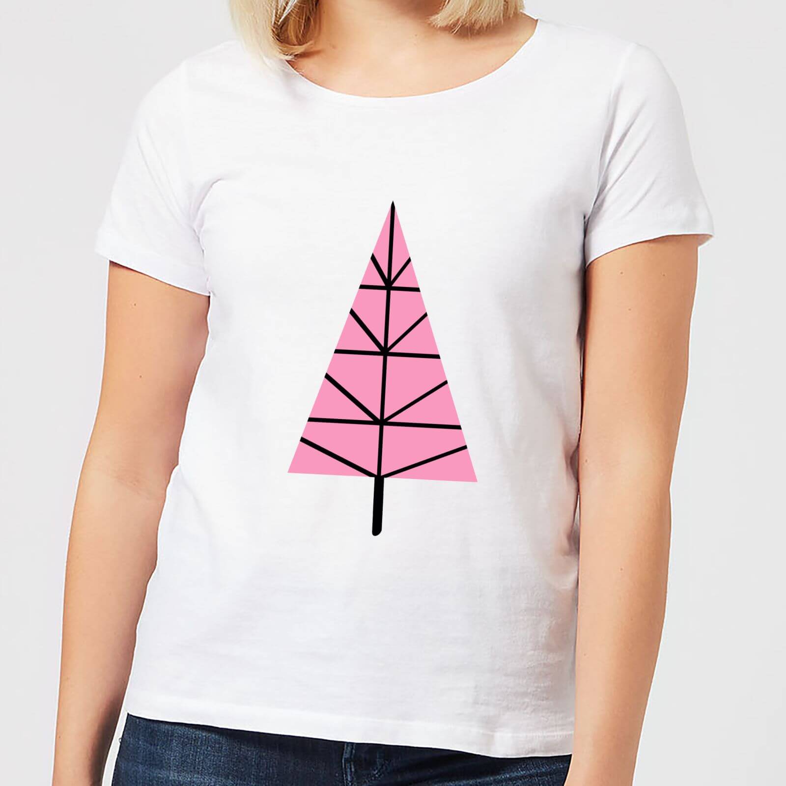 Triangle Christmas Tree Women's T-Shirt - White - S - White