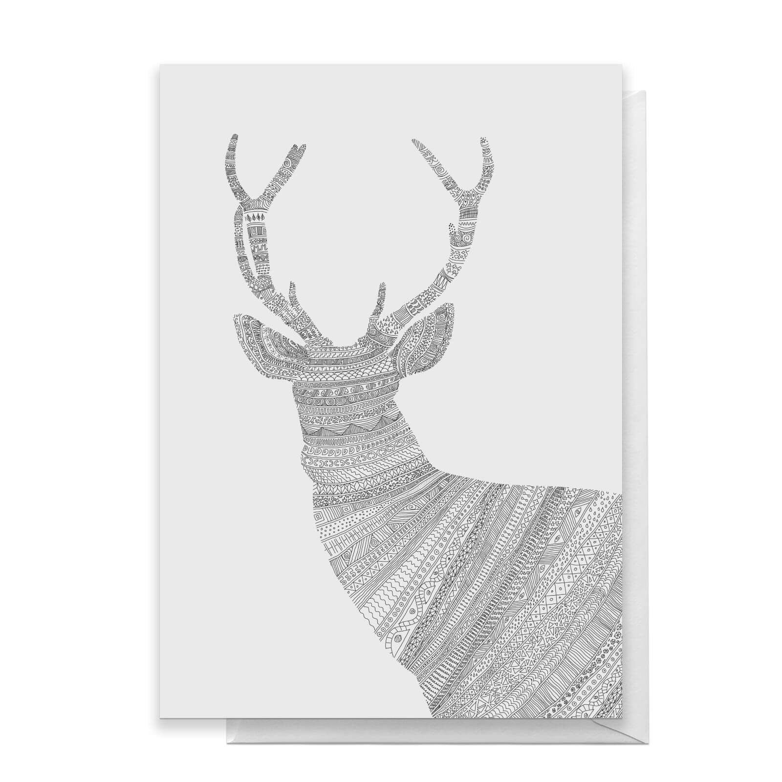 Aztec Reindeer Greetings Card - Standard Card