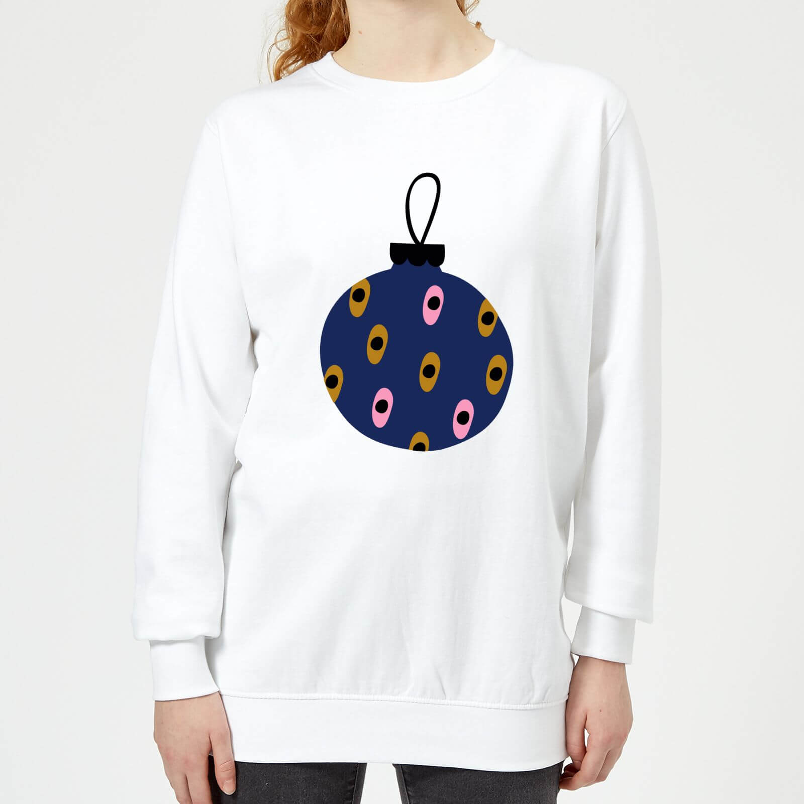 Spotty Bauble Women's Sweatshirt - White - XS - White
