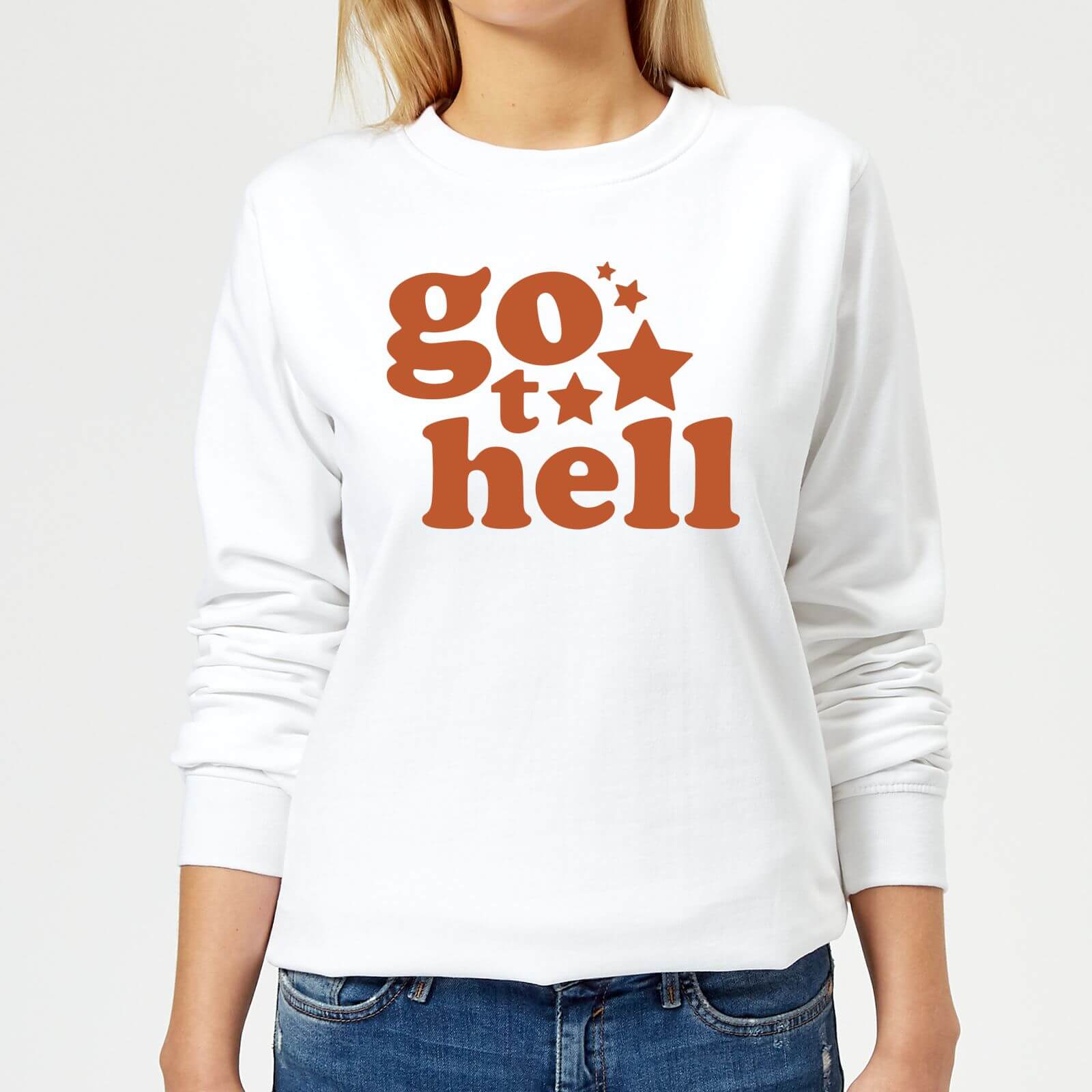 Go To Hell Women's Sweatshirt - White - XS - White