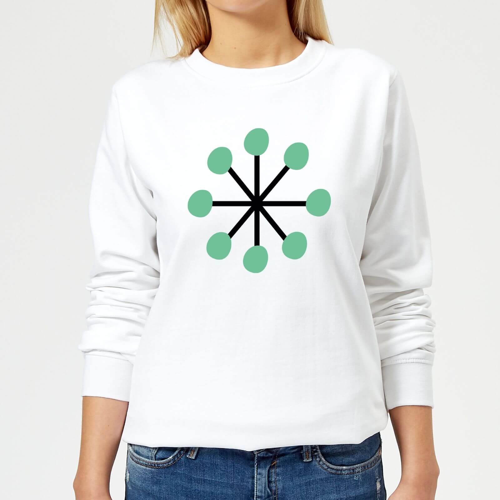 Green Star Women's Sweatshirt - White - XS - White