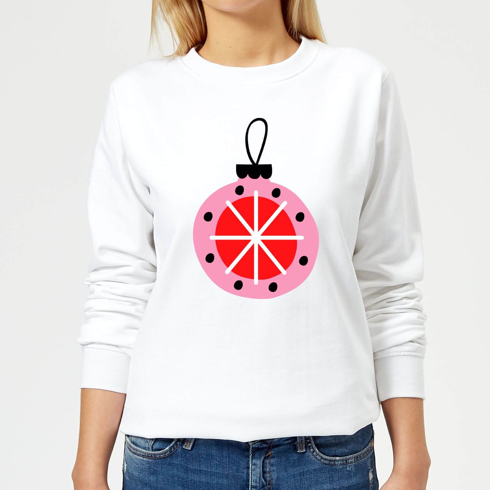 Star Bauble Women's Sweatshirt - White - XS - White