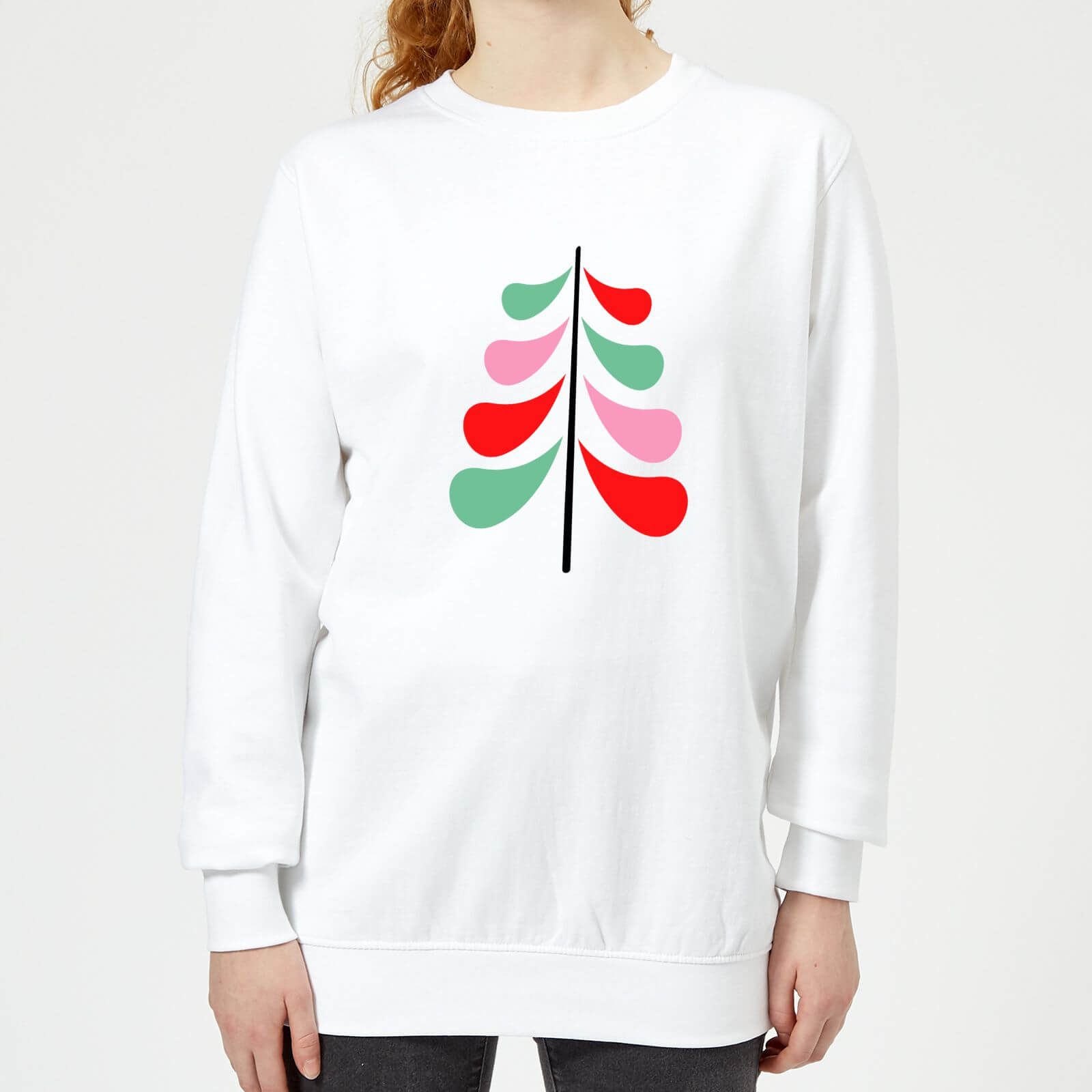 Simple Christmas Tree Women's Sweatshirt - White - XS - White