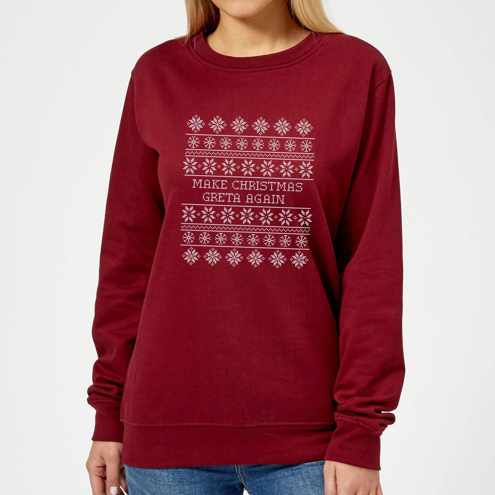 Make Christmas Greta Again Women's Sweatshirt - Burgundy - XS - Burgundy