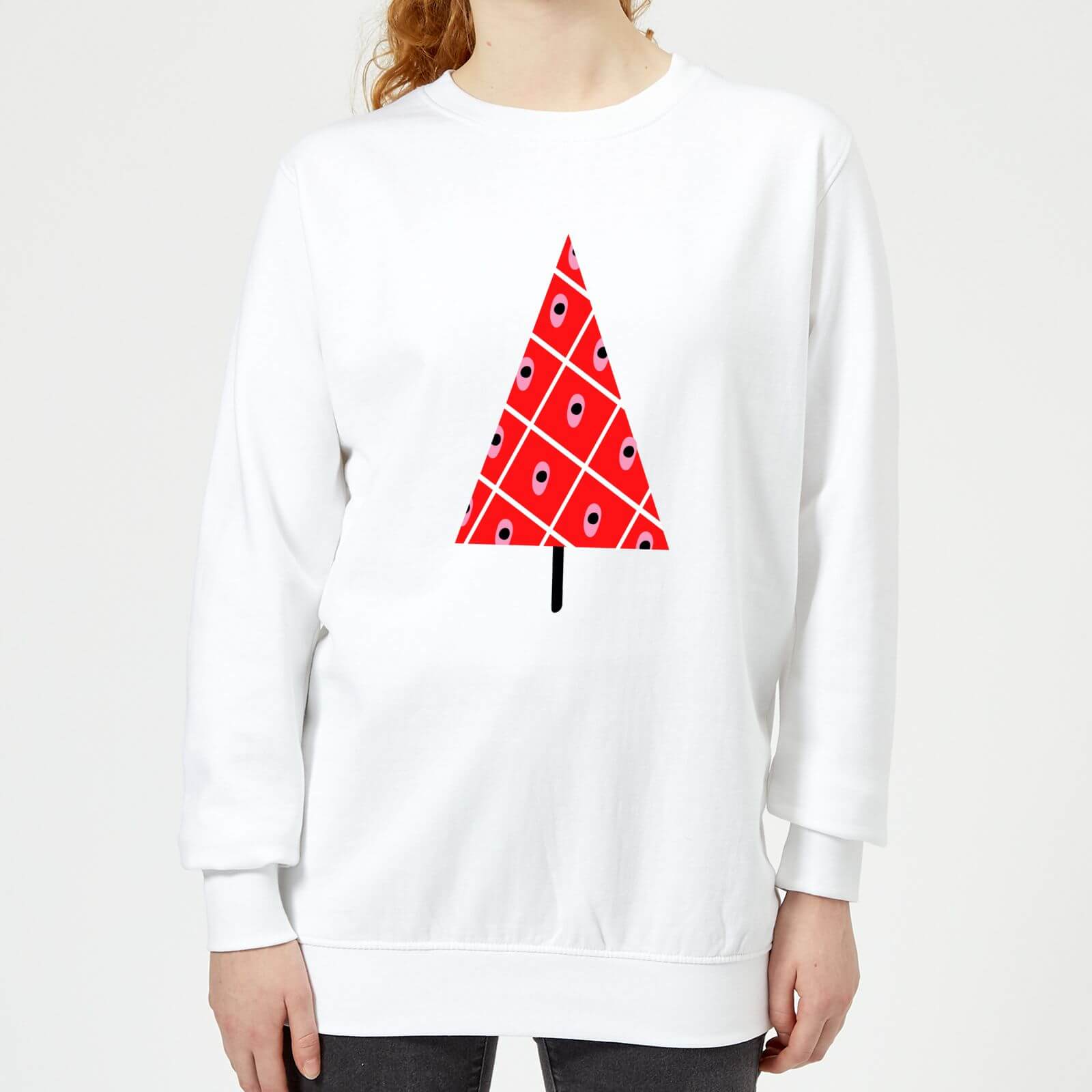 Spotty Christmas Tree Women's Sweatshirt - White - XS - White