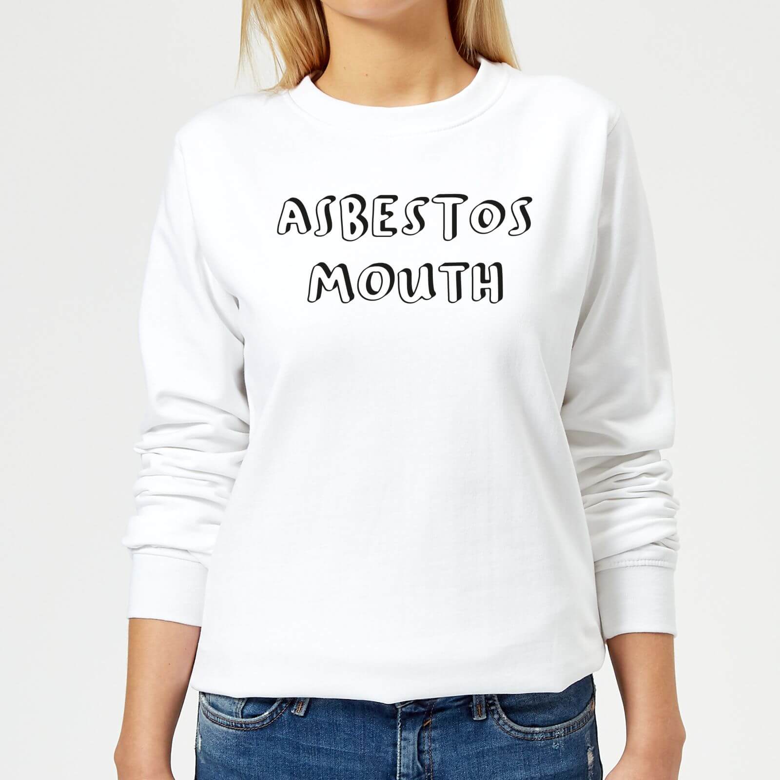Asbestos Mouth Women's Sweatshirt - White - XS - White