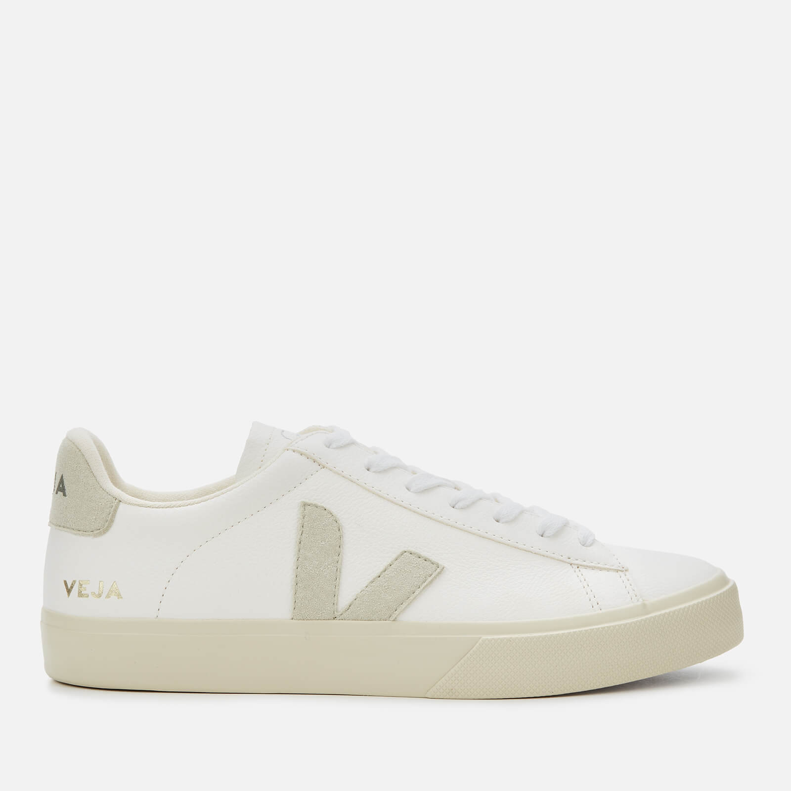 Veja Men’s Campo Chrome Free Leather Trainers - Extra White/Natural