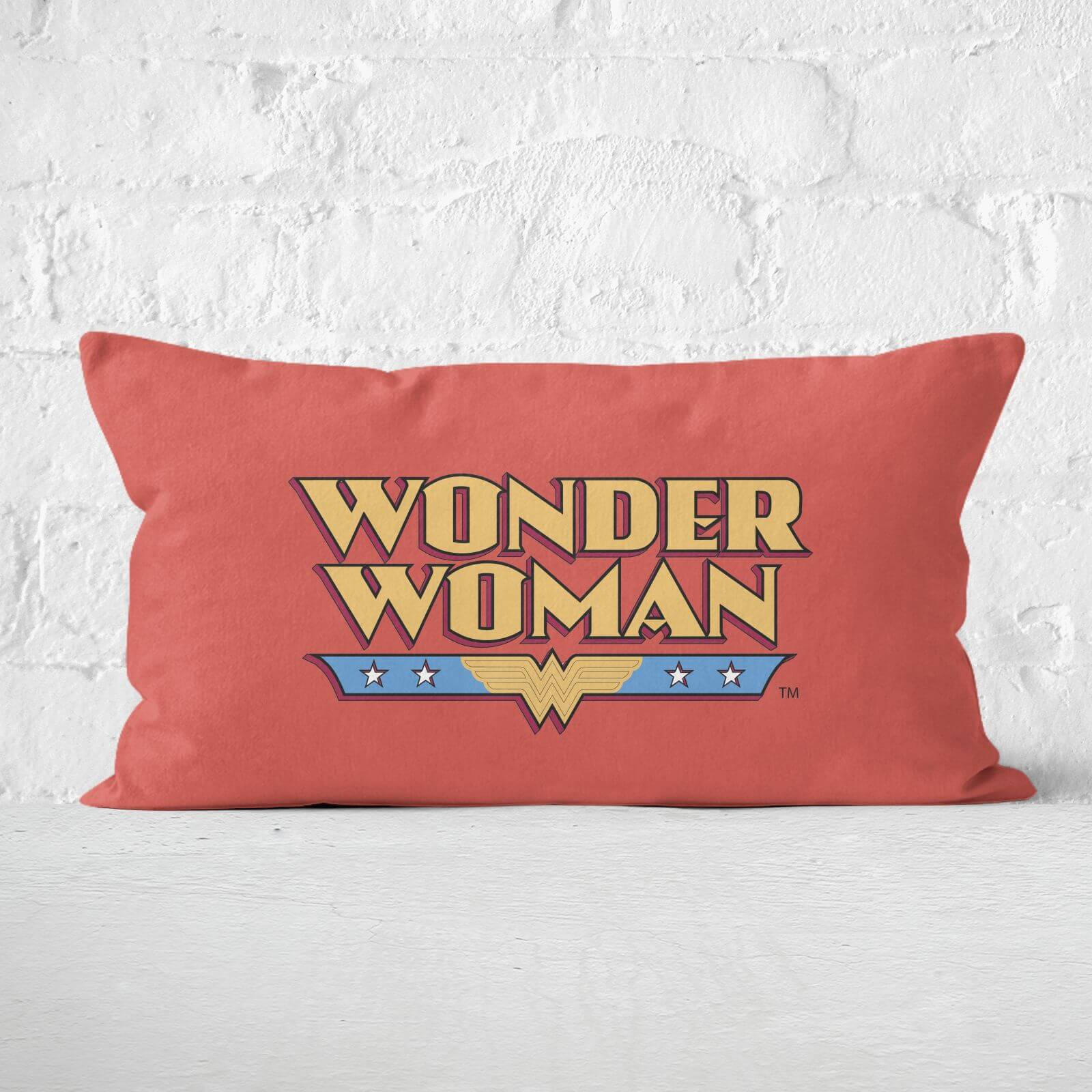 DC Cushions Retro Wonder Woman DC 30x50cm Rectangle Cushion Rectangular Cushion - 30x50cm - Soft Touch