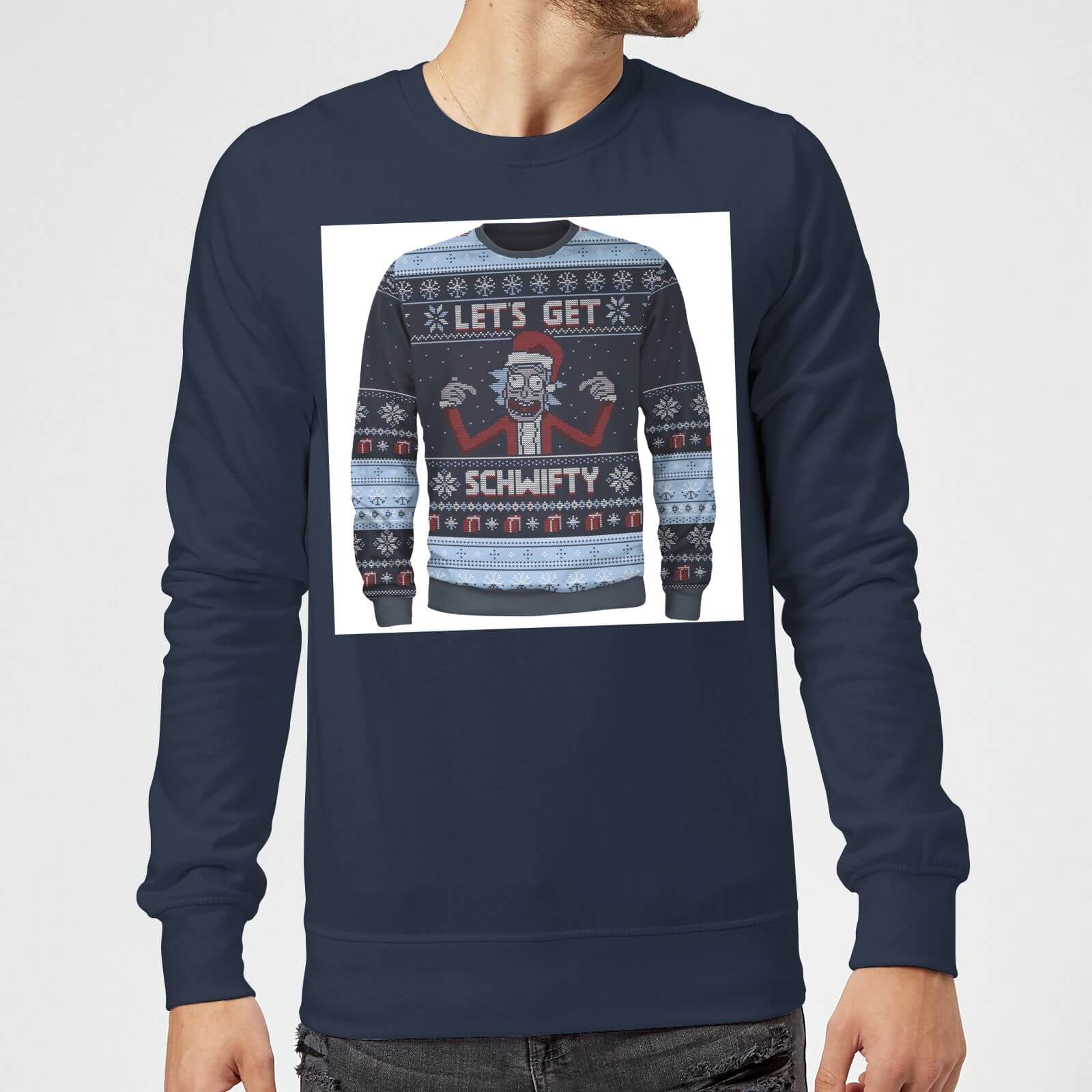 

Get Schwifty True Knit Sweatshirt - Navy - 4XL - Navy