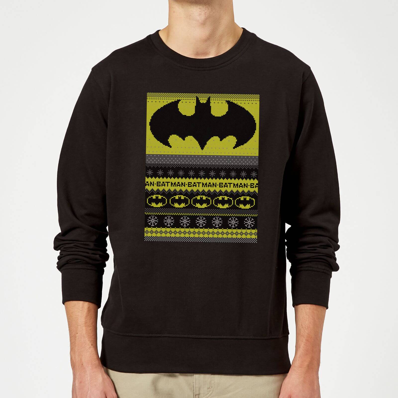 DC Comics Batman Christmas Sweater in Black - S