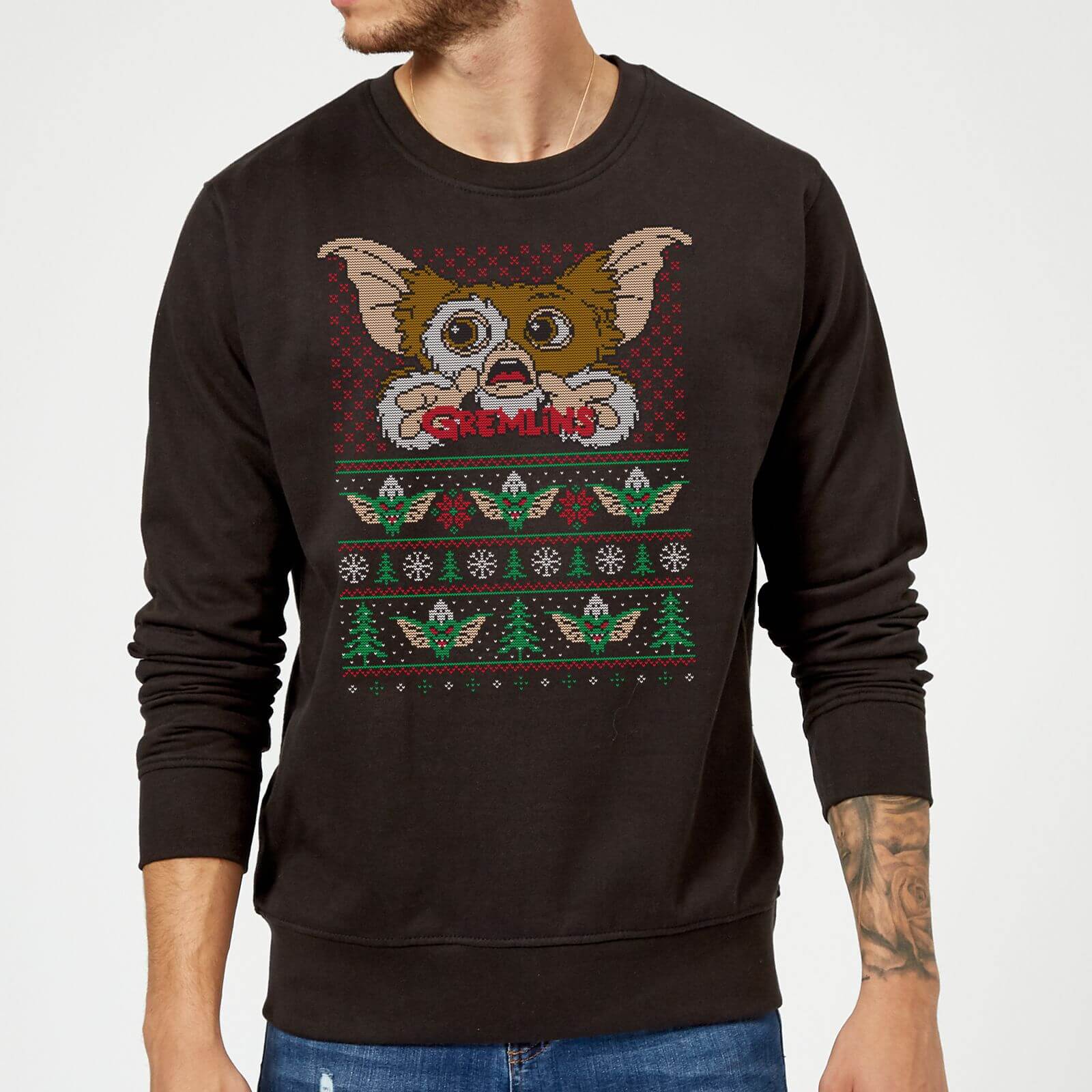 Gremlins Ugly Knit Christmas Sweater - Black - XXL