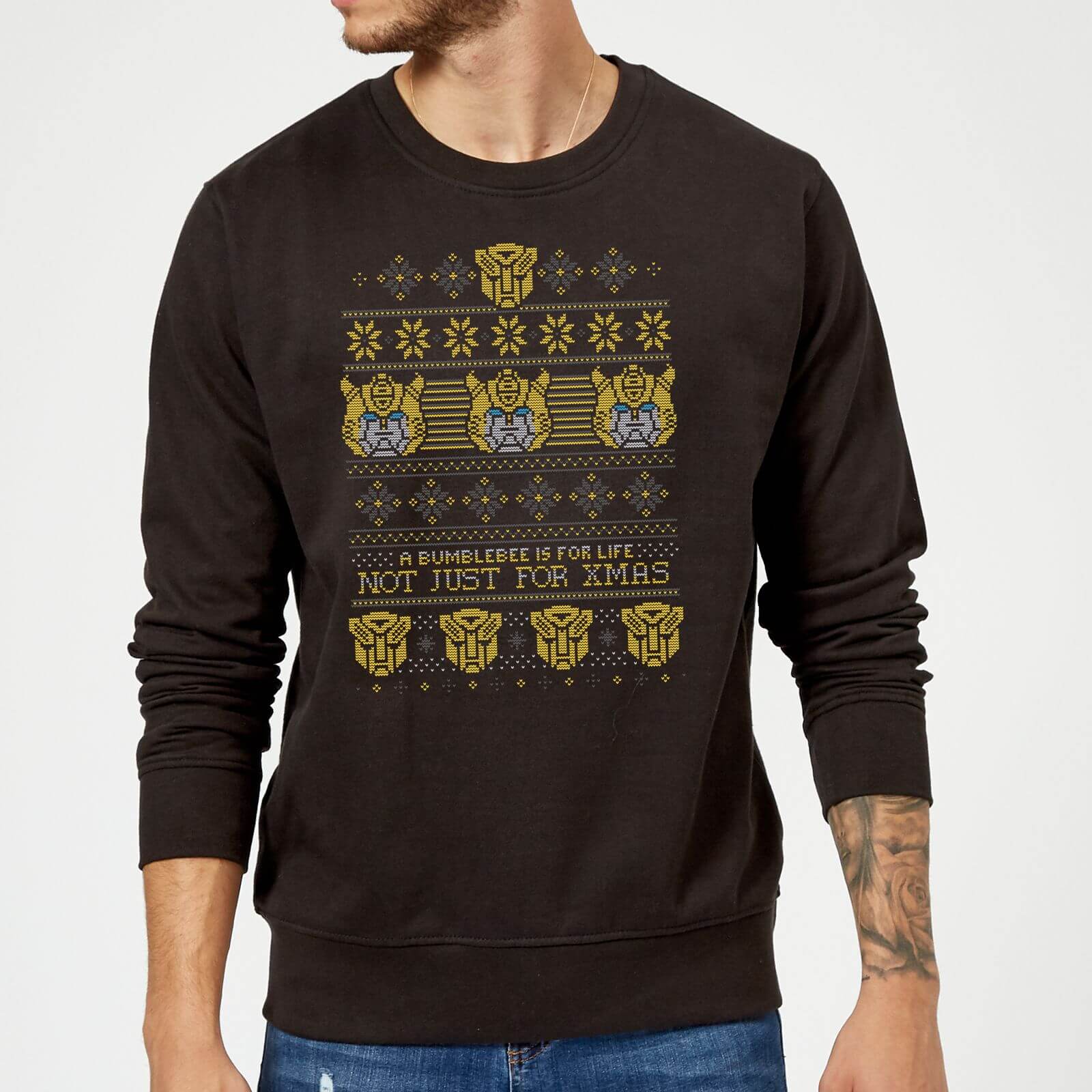 

Bumblebee Classic Ugly Knit Christmas Sweatshirt - Black - S
