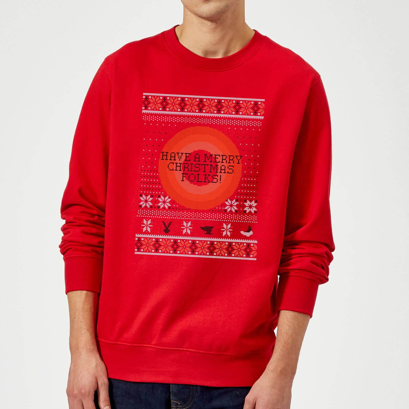 

Looney Tunes Knit Maglione Natalizio - Rosso - M