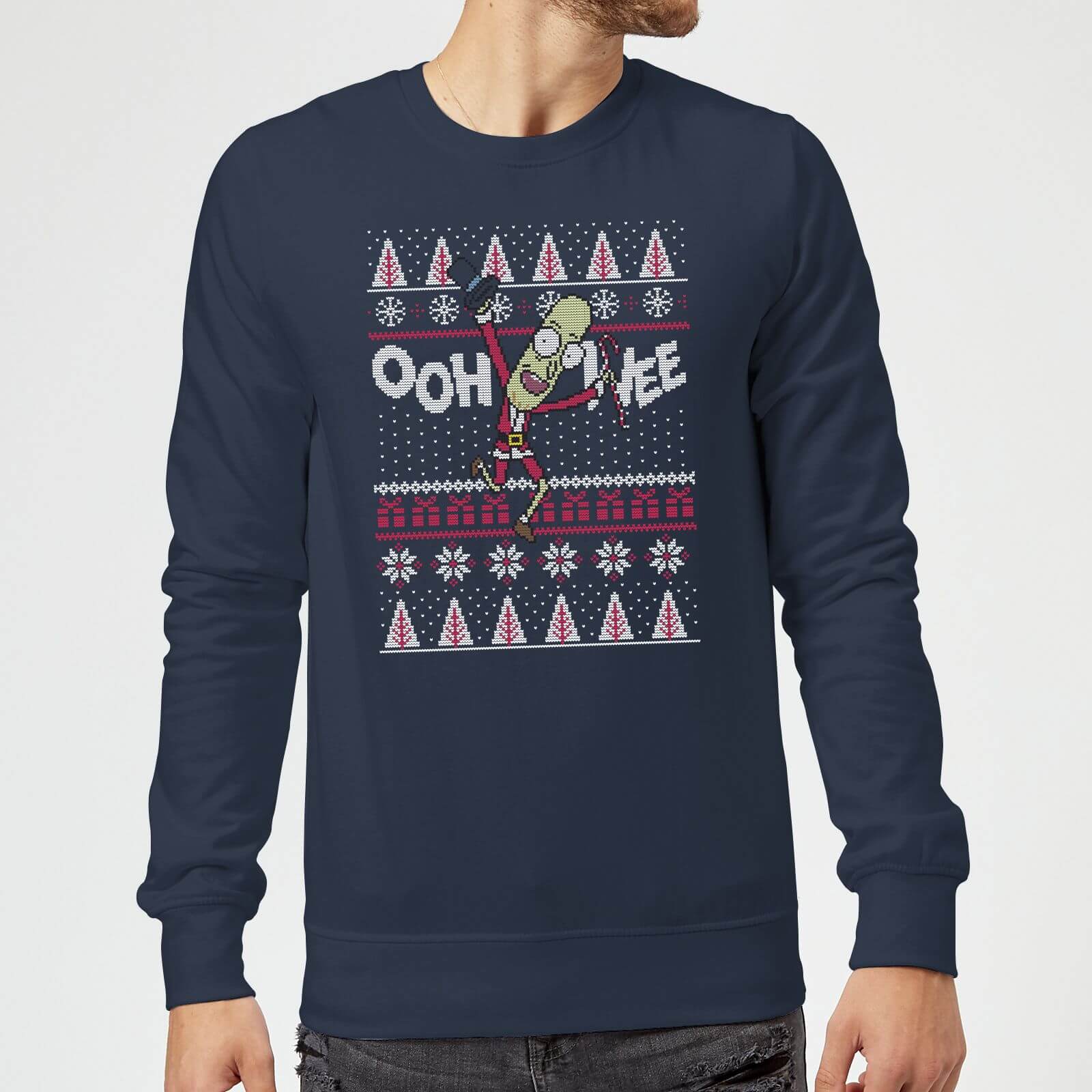 Rick and Morty Ooh Wee Maglione Natalizio - Blu Navy - L