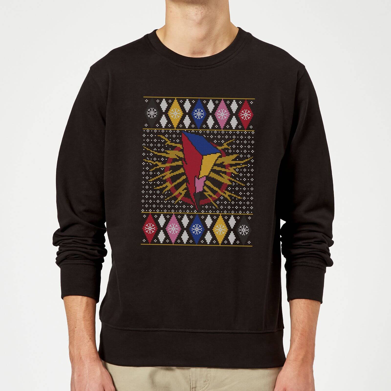 Power Rangers Christmas Sweatshirt - Black - S