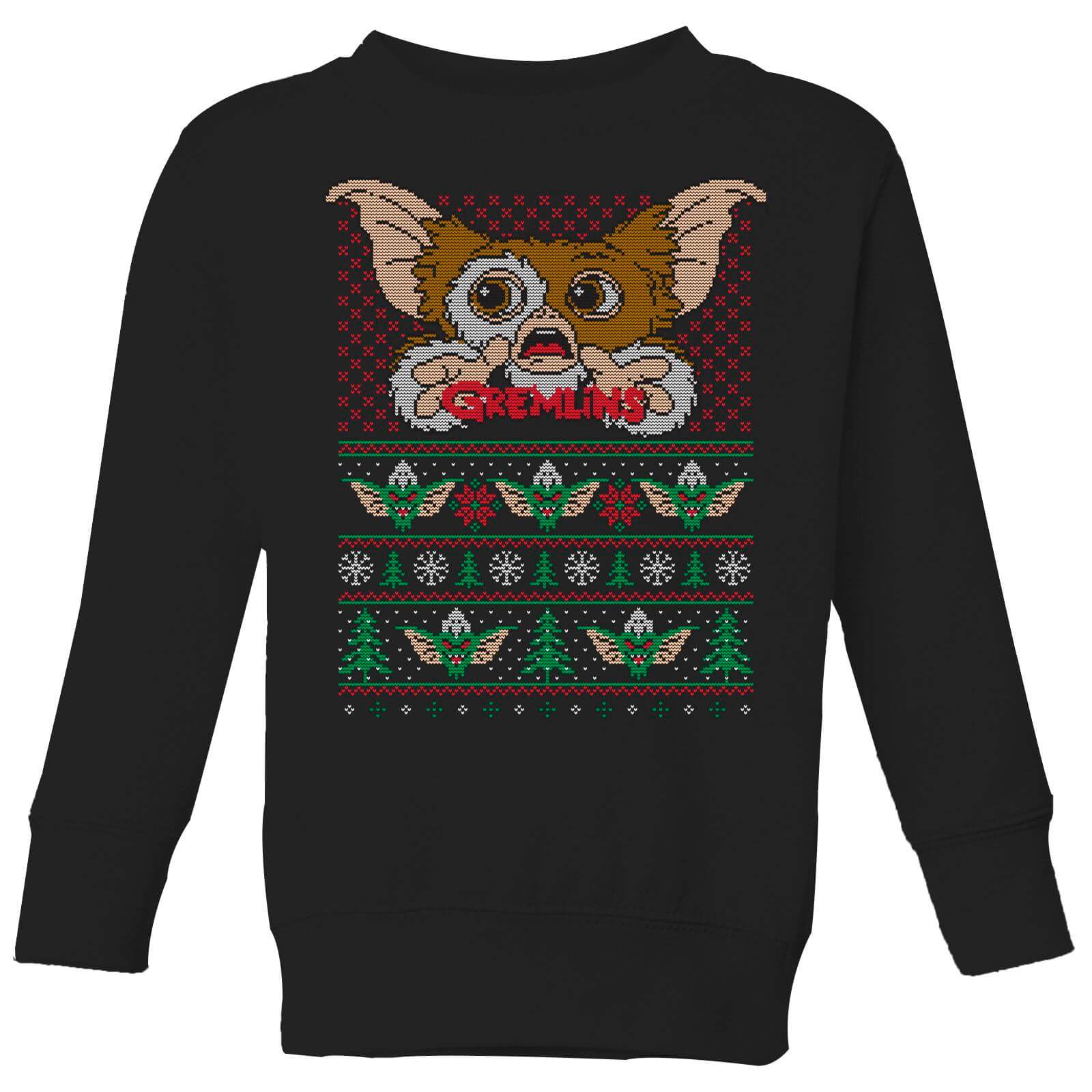 Gremlins Ugly Knit Kids' Christmas Sweatshirt - Black - 7-8 años - Negro