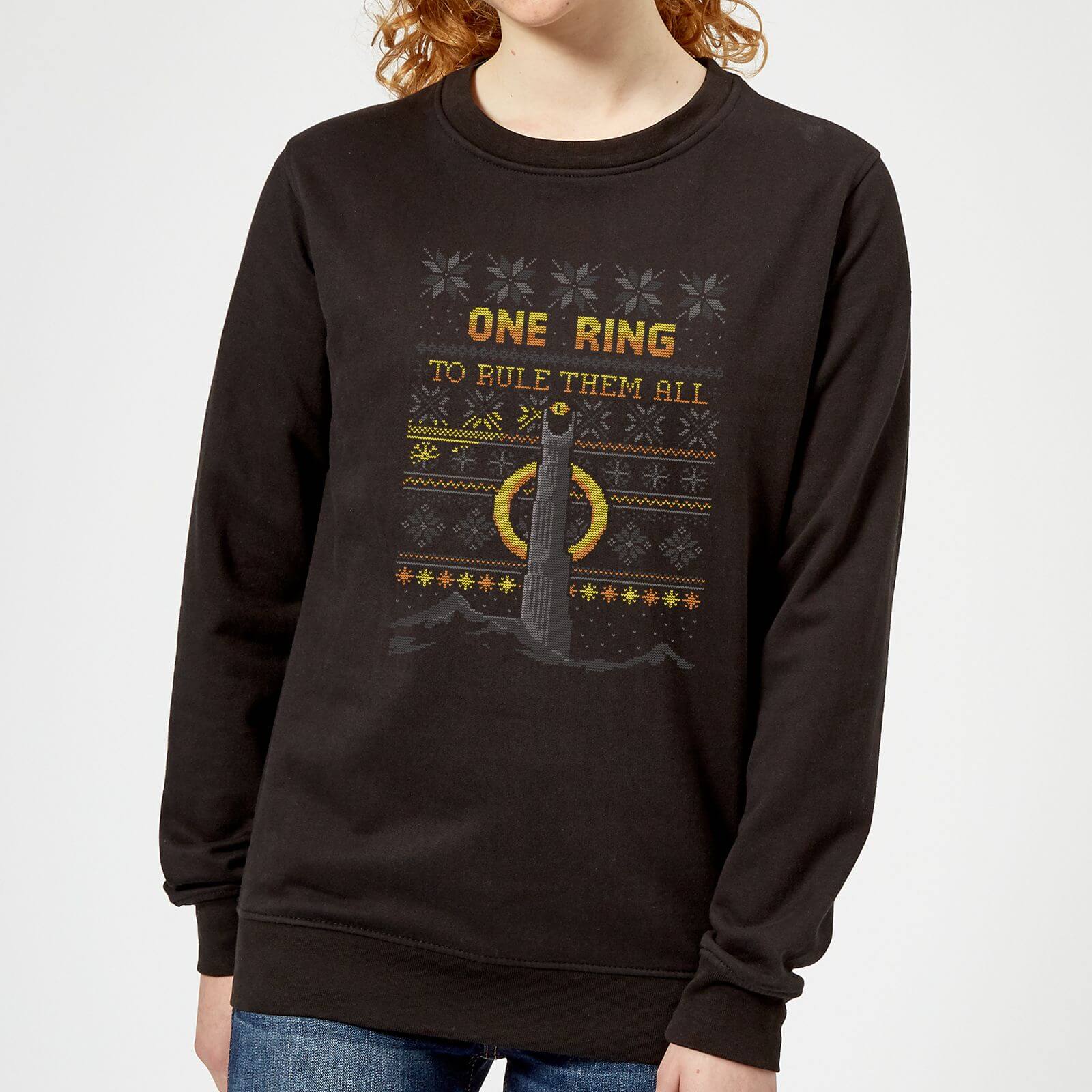 The Lord Of The Rings One Ring Women's Christmas Sweater in Black - 3XL
