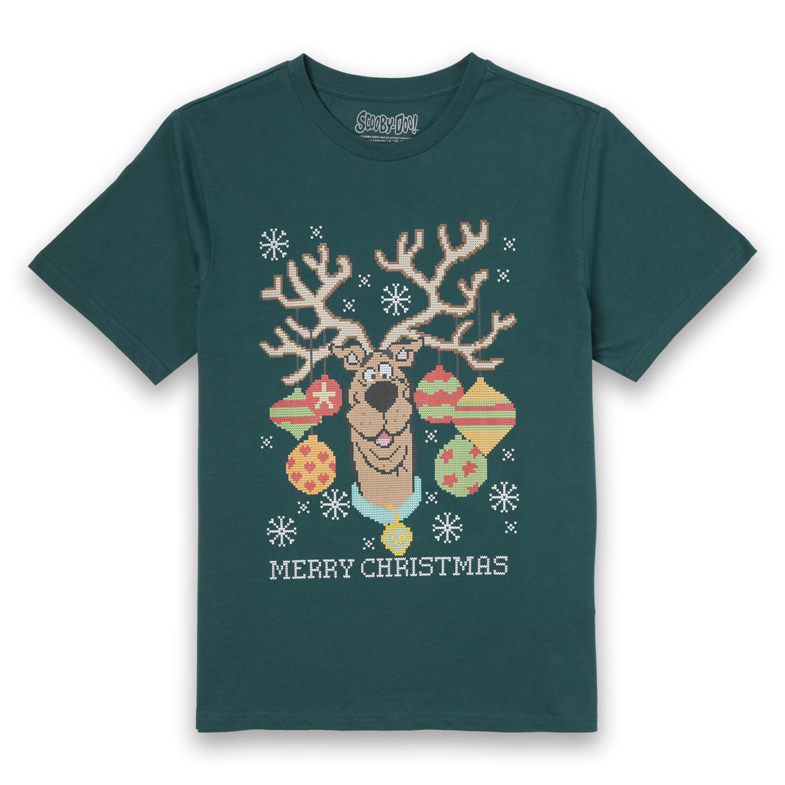 Scooby Doo Men's Christmas T-Shirt - Forest Green - M
