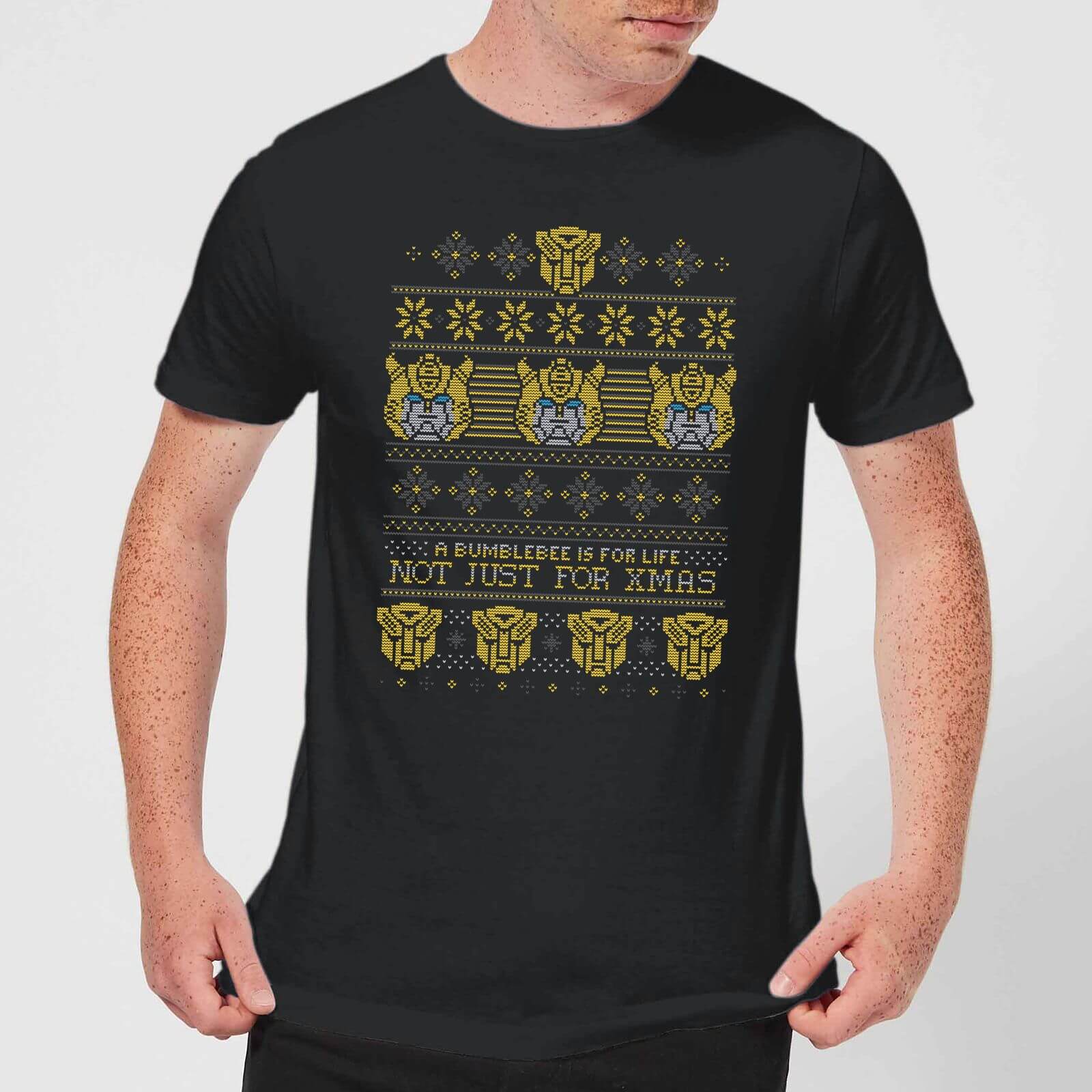 

Bumblebee Classic Ugly Knit Men's Christmas T-Shirt - Black - M