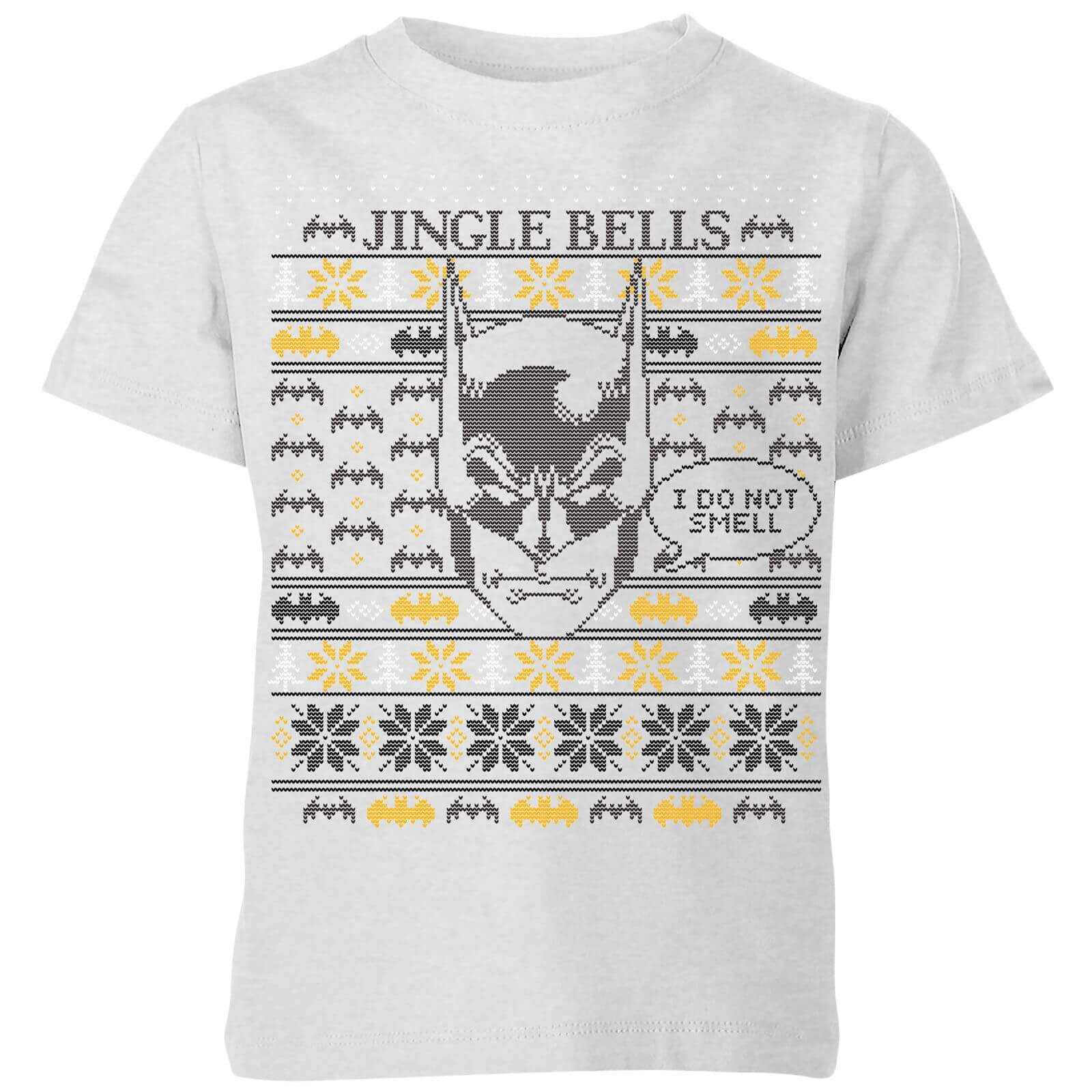 DC Comics Batman I Do Not Smell Kids' Christmas T-Shirt in Grey - 3-4 Years