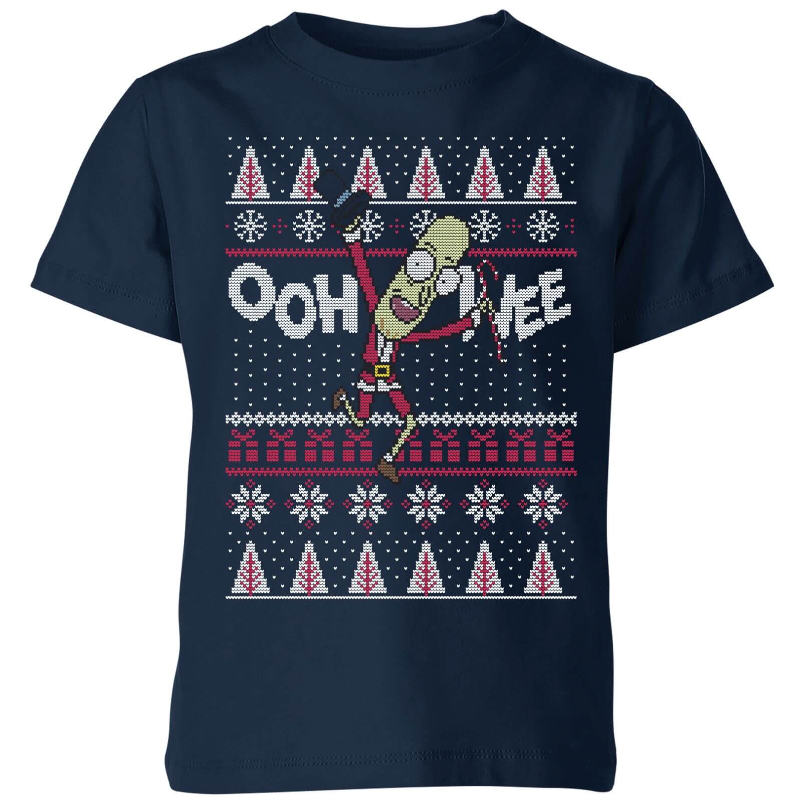 Image of Rick and Morty Ooh Wee Kids' Christmas T-Shirt - Navy - 11-12 Jahre
