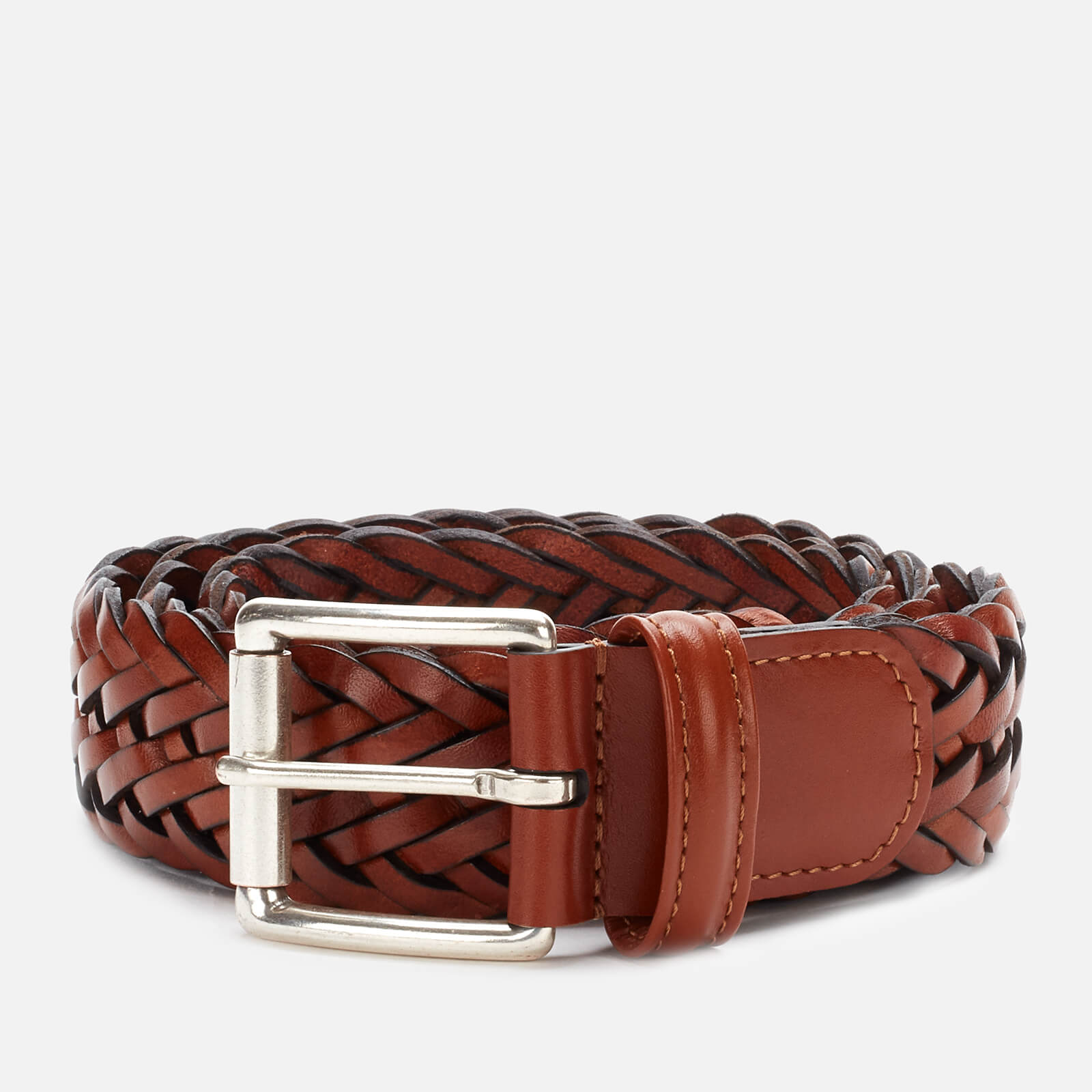 Anderson's Men's Woven Leather Belt - Brown - W34/L